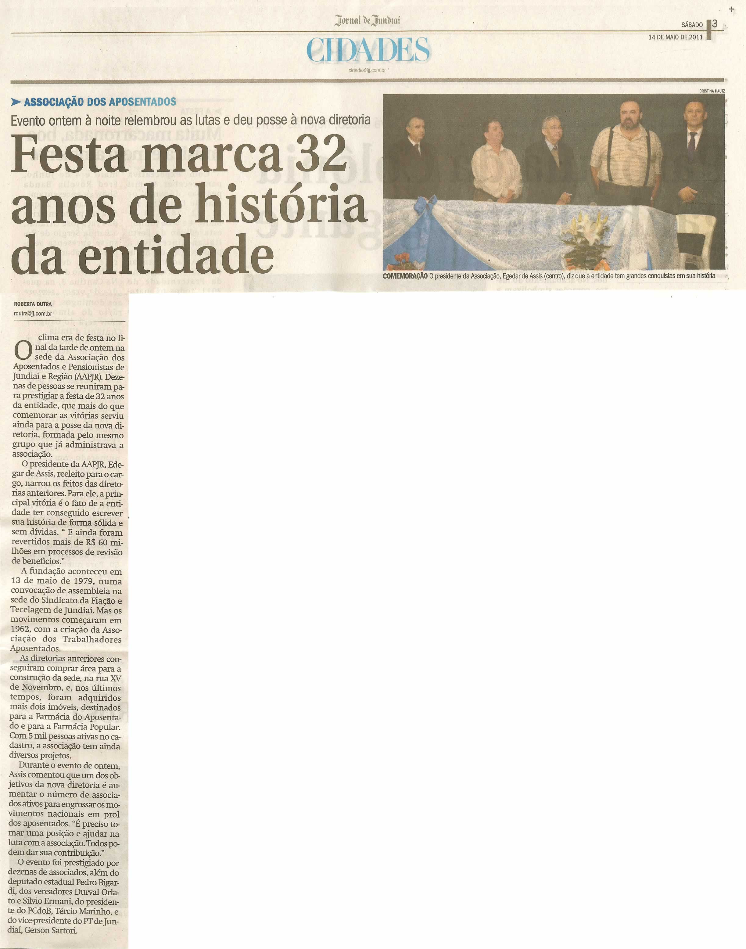 Jornal de Jundiaí - 14/05/2011