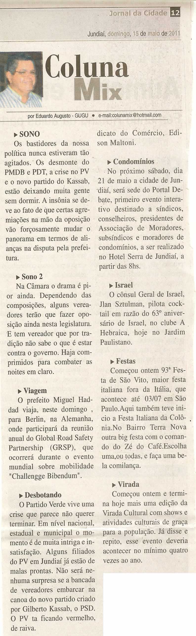 Jornal da Cidade - 15/05/2011