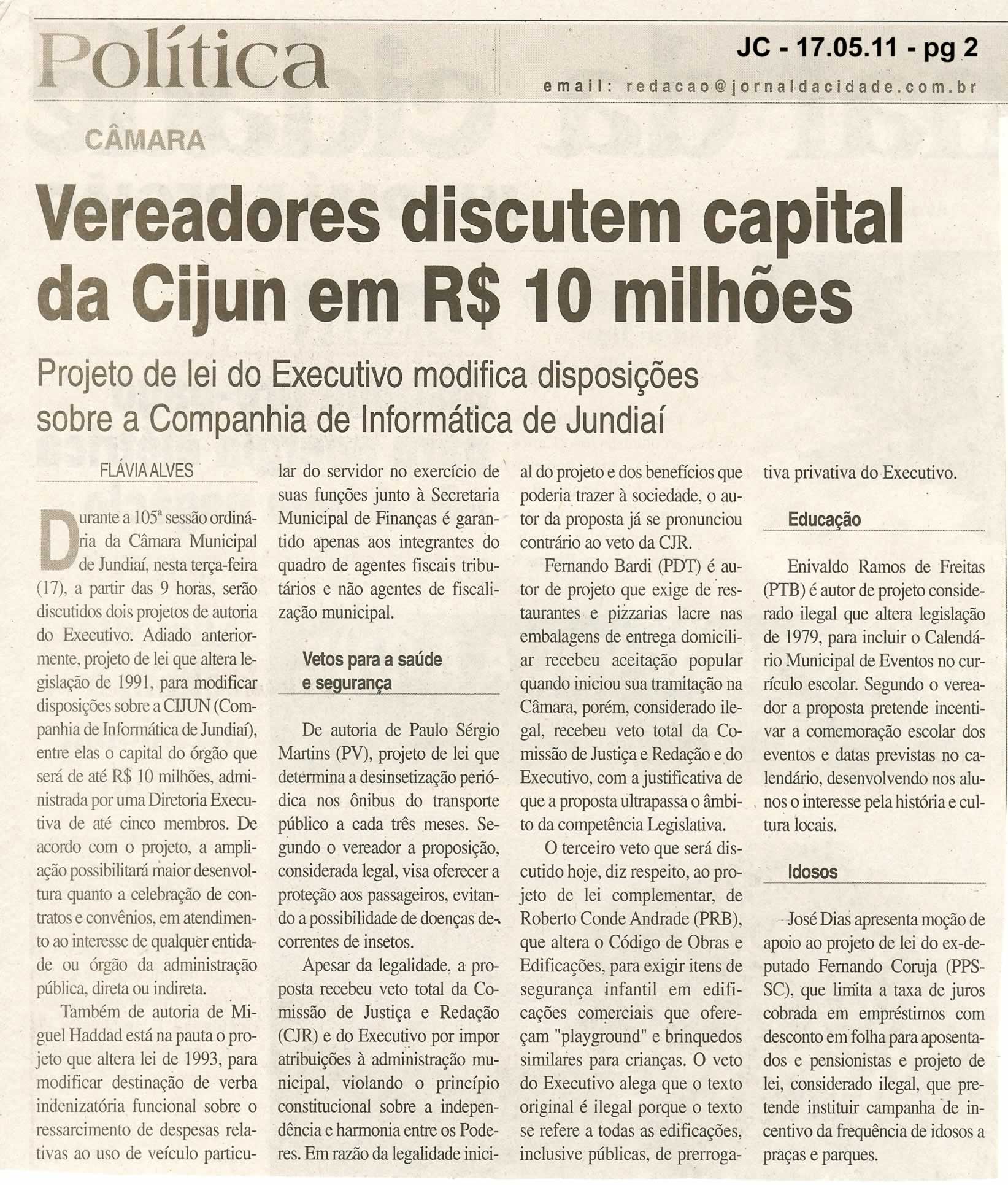 Jornal da Cidade - 17/05/2011