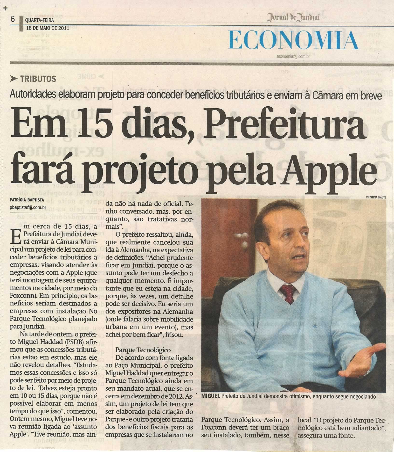 Jornal de Jundiaí - 18/05/2011