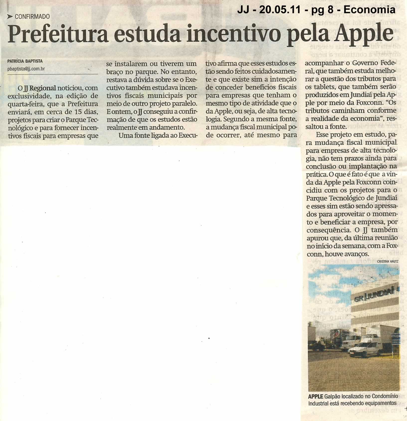 Jornal de Jundiaí - 20/05/2011