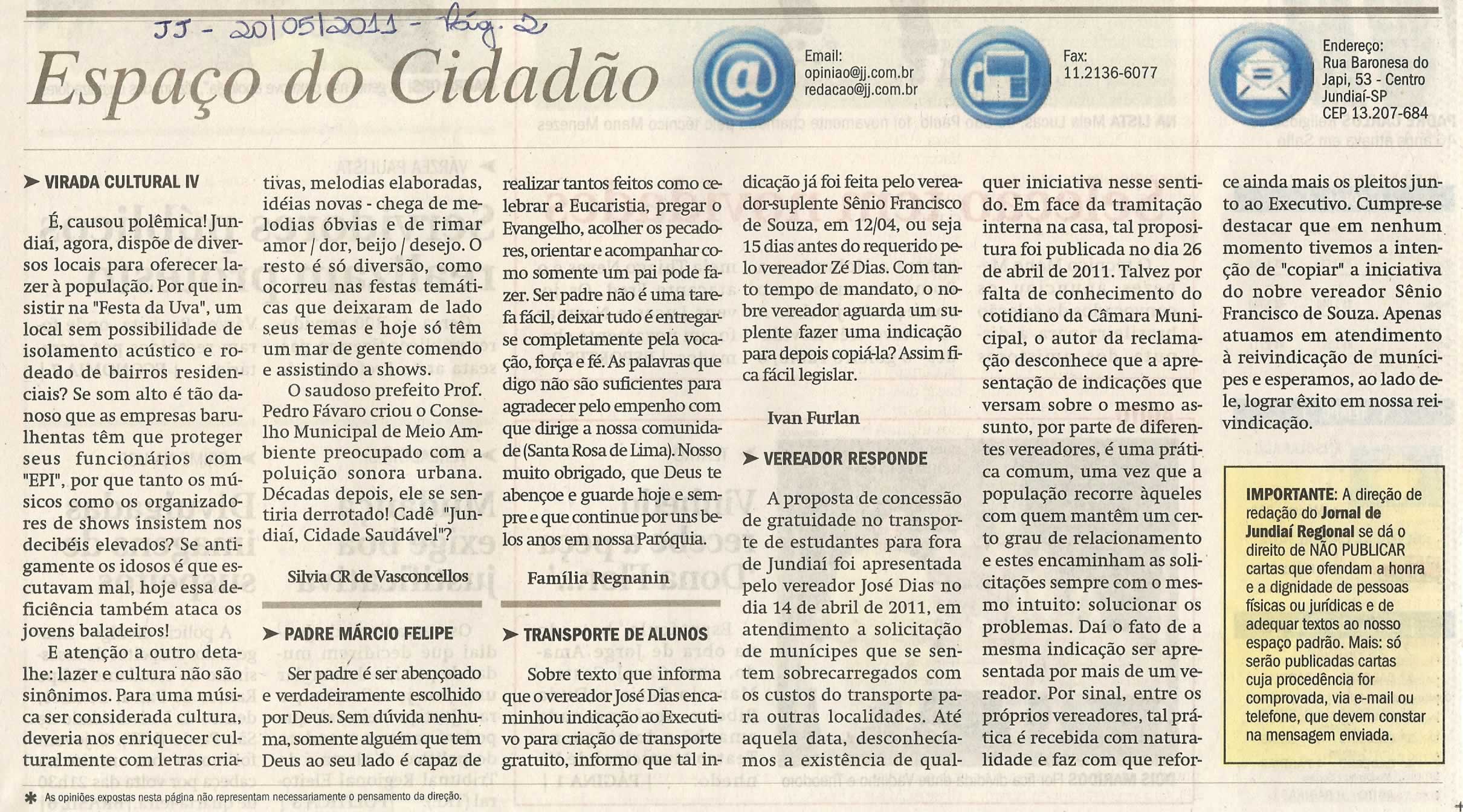Jornal de Jundiaí - 20/05/2011
