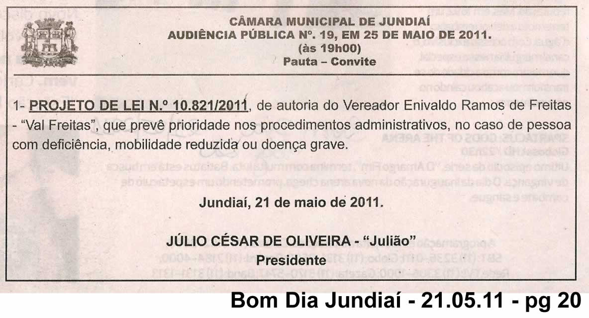 Bom Dia Jundiaí - 21/05/2011