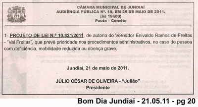Bom Dia Jundiaí - 21/05/2011