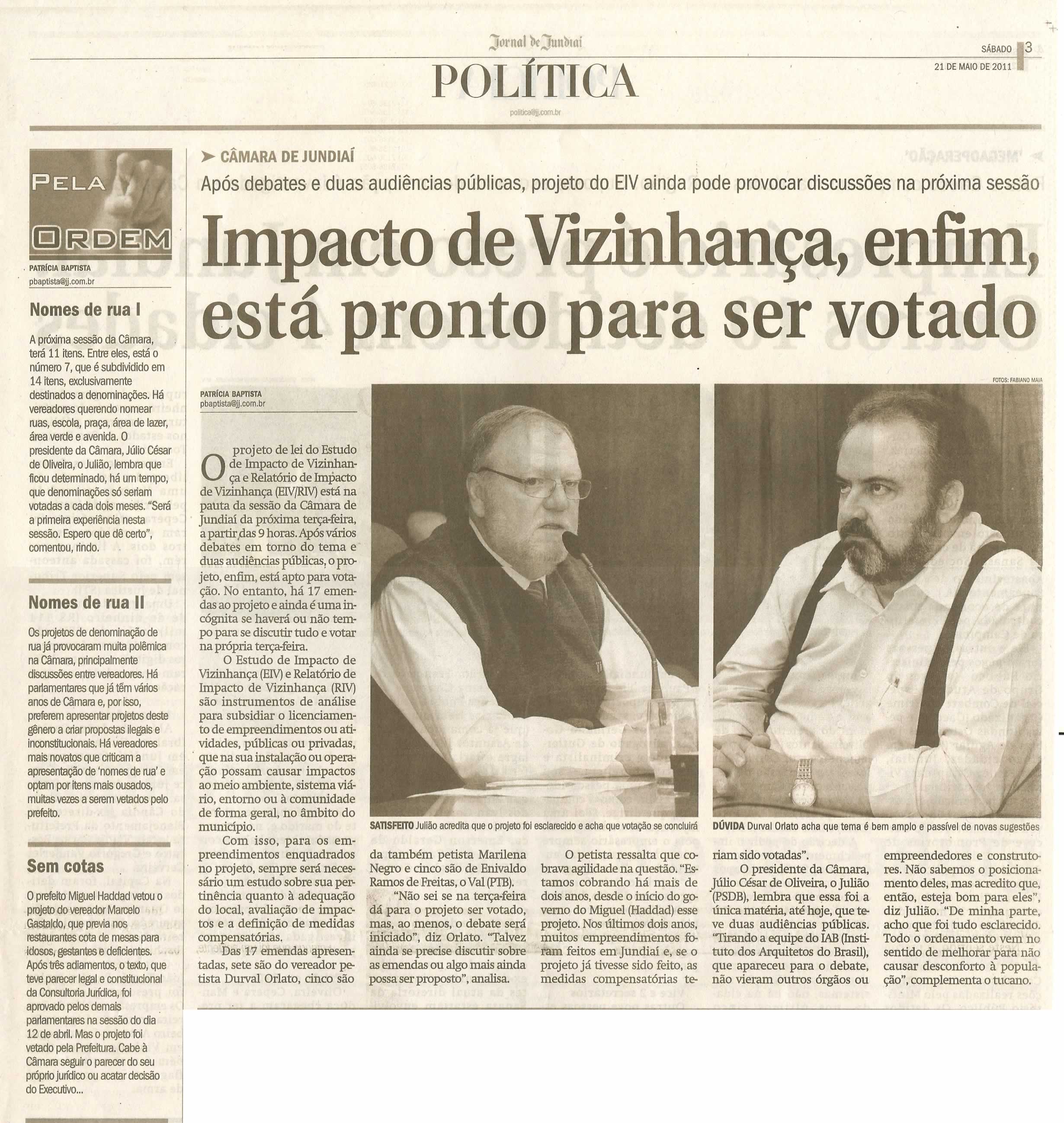 Jornal de Jundiaí - 21/05/2011
