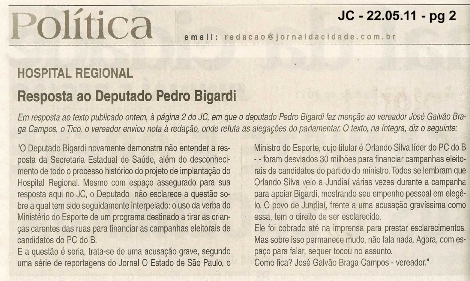 Jornal da Cidade - 22/05/2011