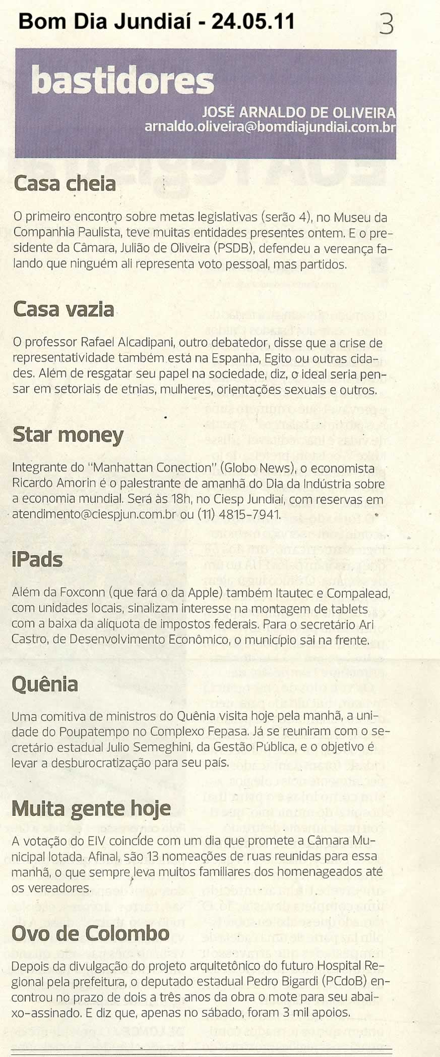 Bom Dia Jundiaí - 24/05/2011