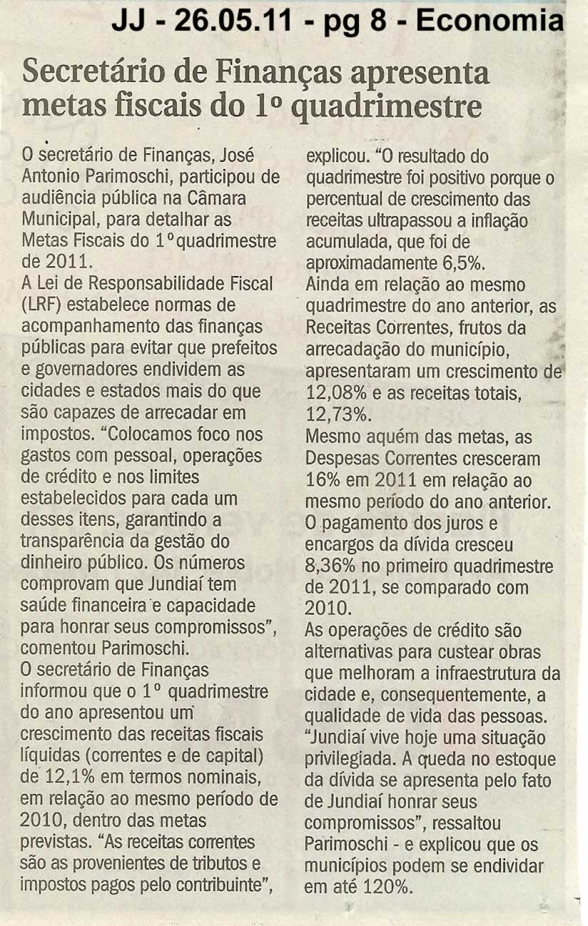 Jornal de Jundiaí - 26/05/2011