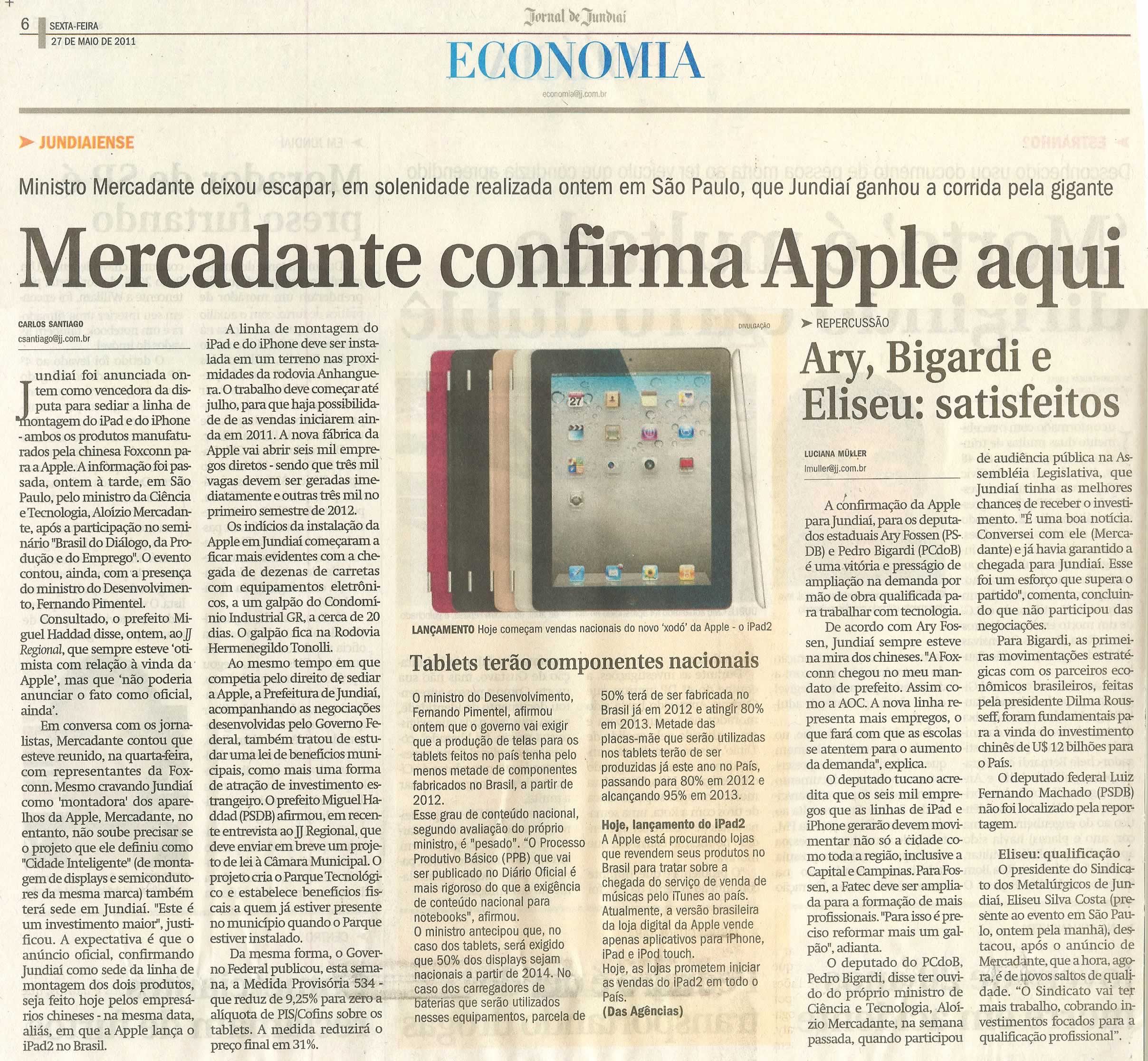 Jornal de Jundiaí - 27/05/2011