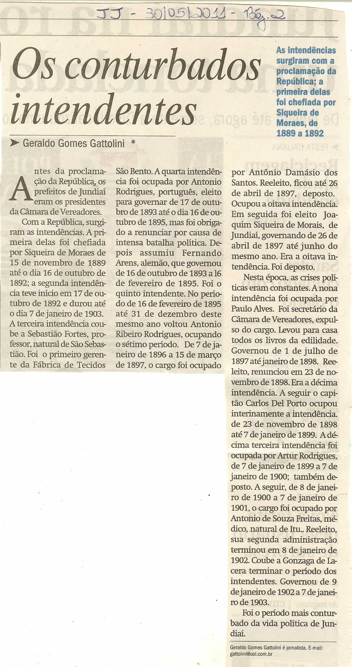 Jornal de Jundiaí - 30/05/2011