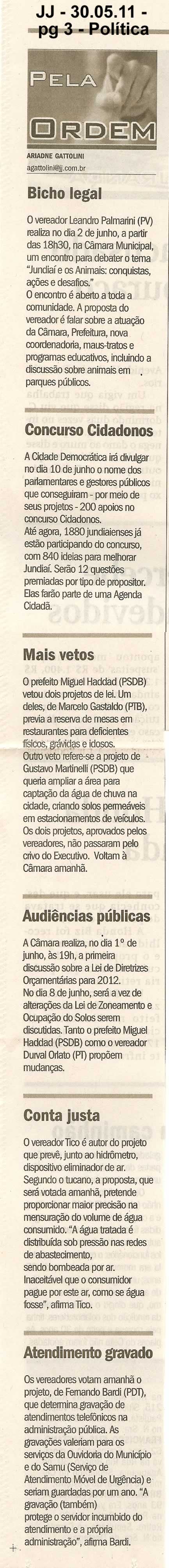 Jornal de Jundiaí - 30/05/2011