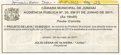 Bom Dia Jundiaí - 28/05/2011