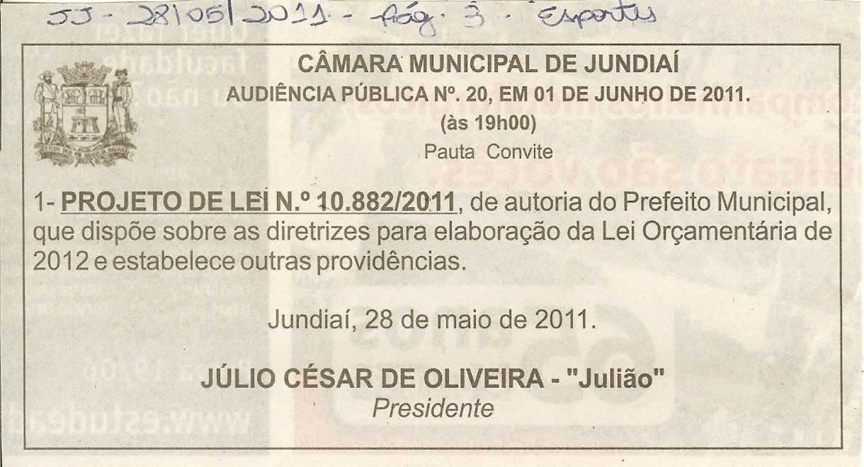 Jornal de Jundiaí - 28/05/2011