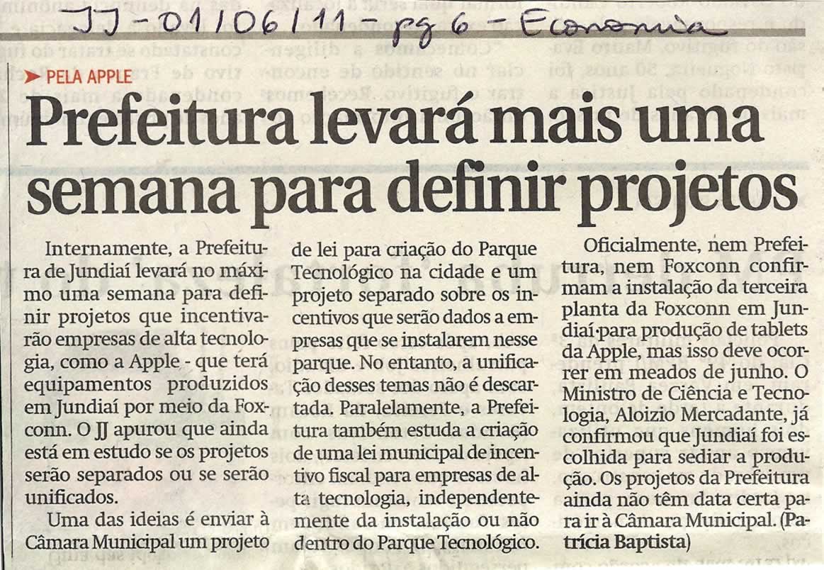 Jornal de Jundiaí - 01/06/2011
