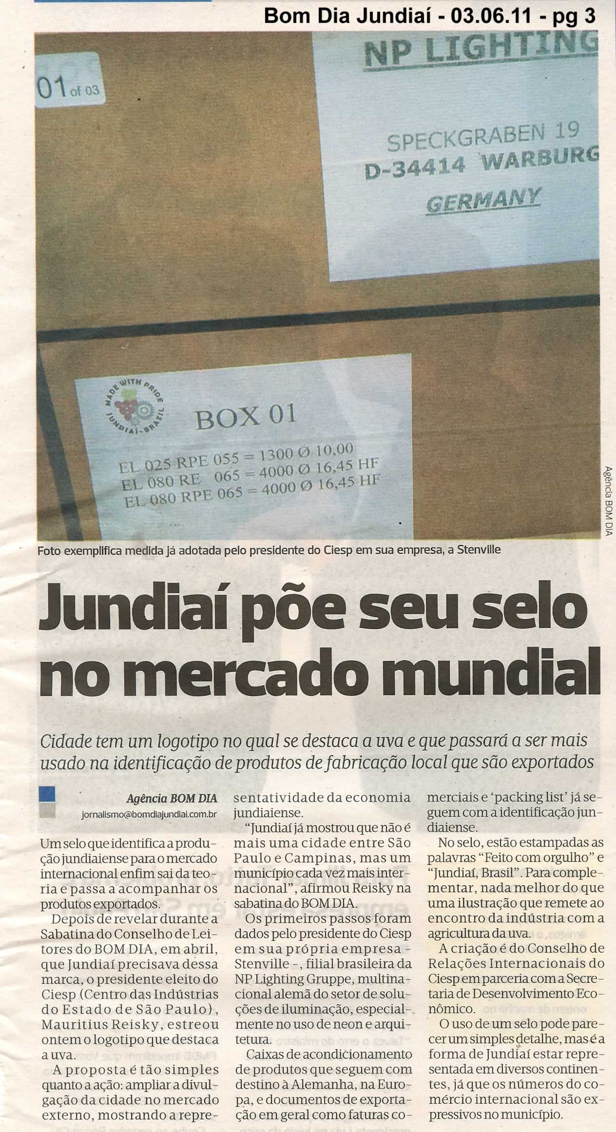 Bom Dia Jundiaí - 03/06/2011