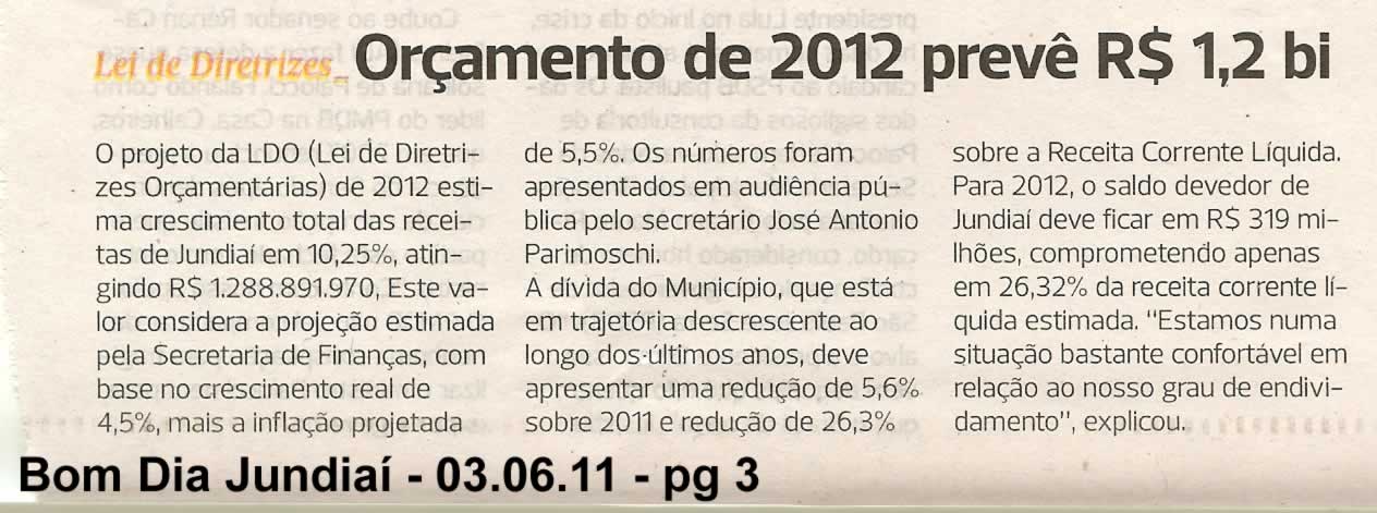 Bom Dia Jundiaí - 03/06/2011
