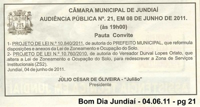 Bom Dia Jundiaí - 04/06/2011