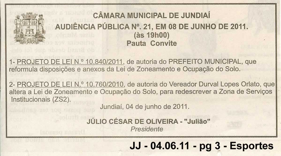 Jornal de Jundiaí - 04/06/2011