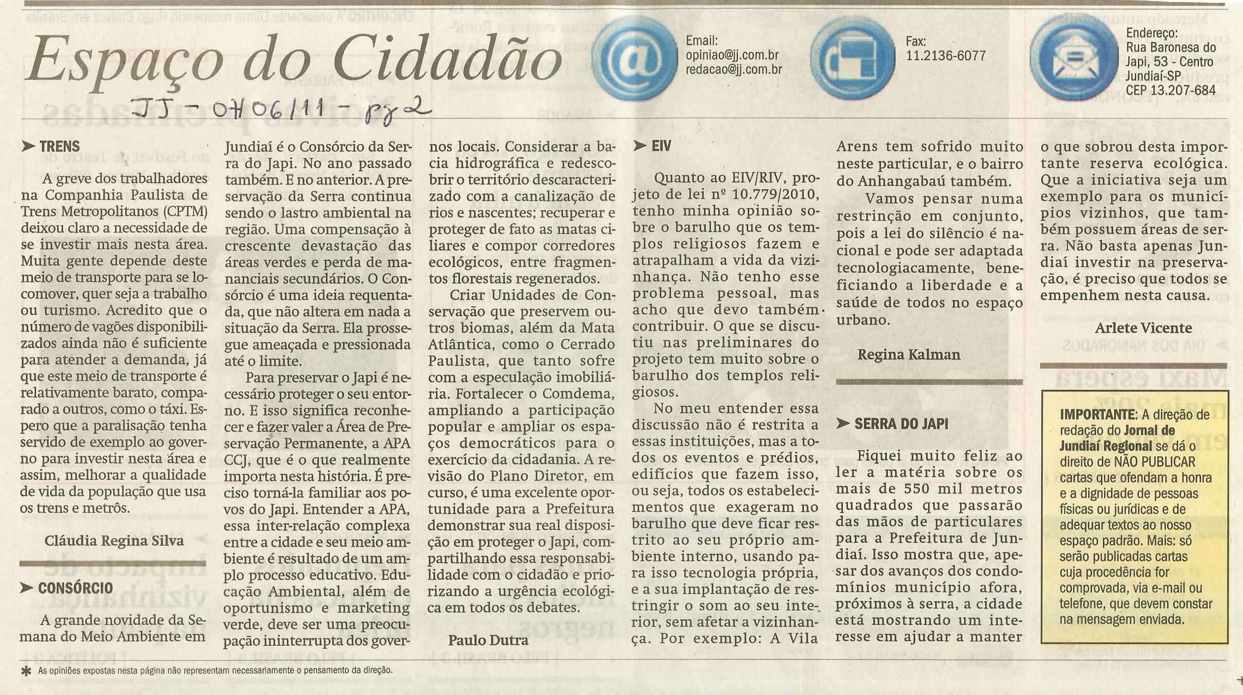 Jornal de Jundiaí - 07/06/2011