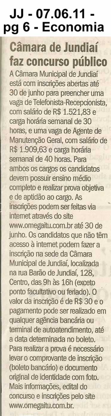 Jornal de Jundiaí - 07/06/2011