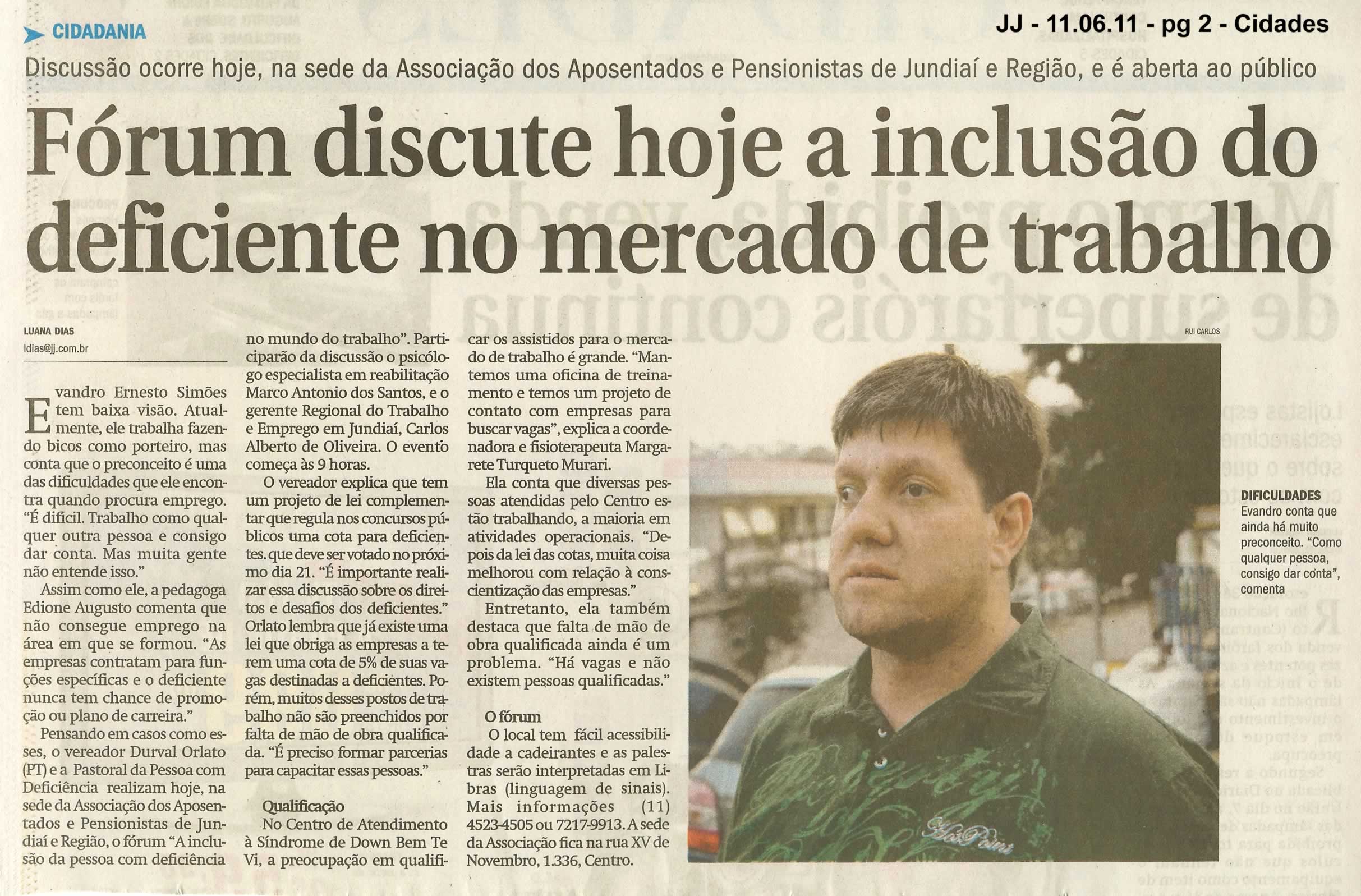 Jornal de Jundiaí - 11/06/2011