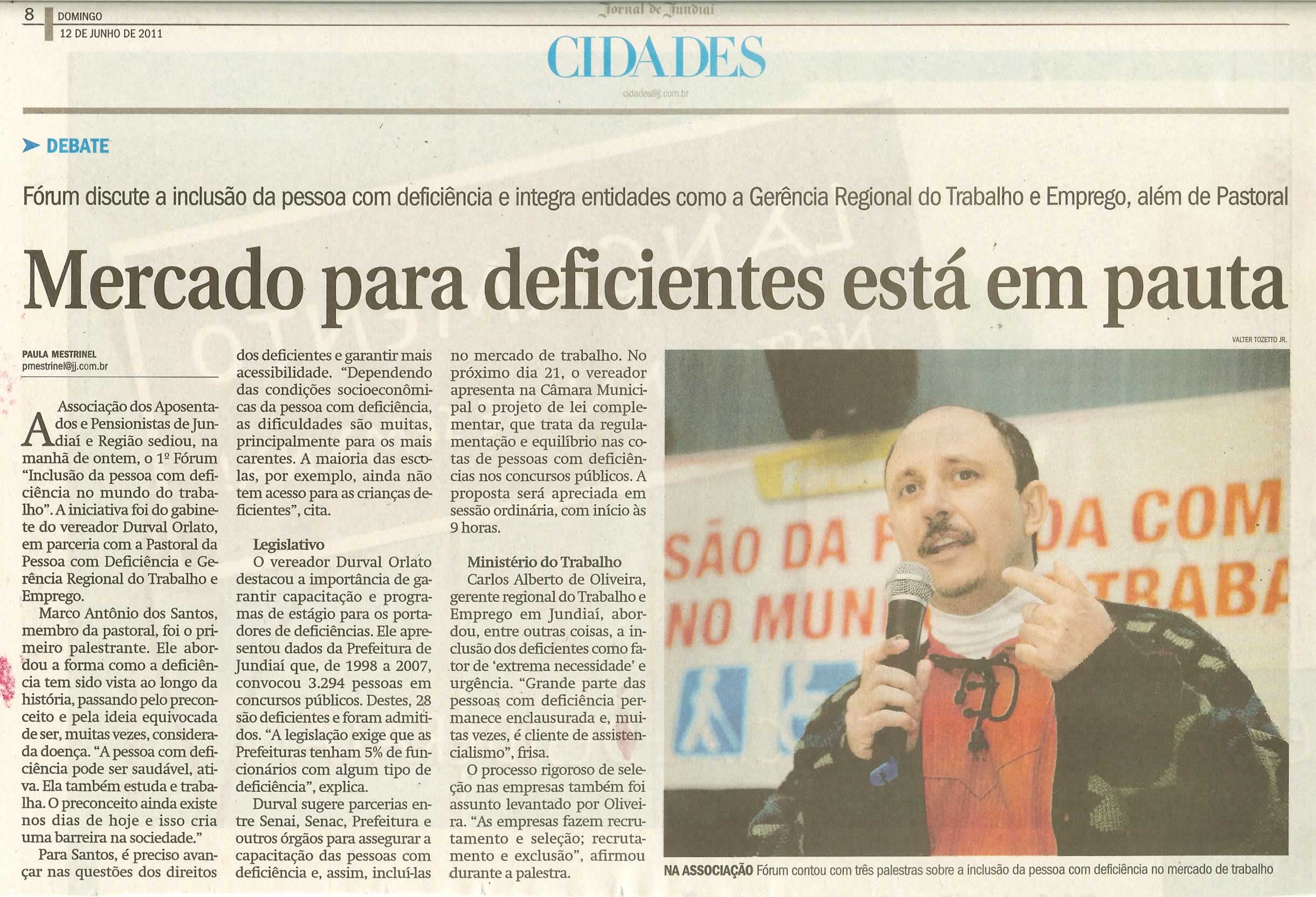 Jornal de Jundiaí - 12/06/2011