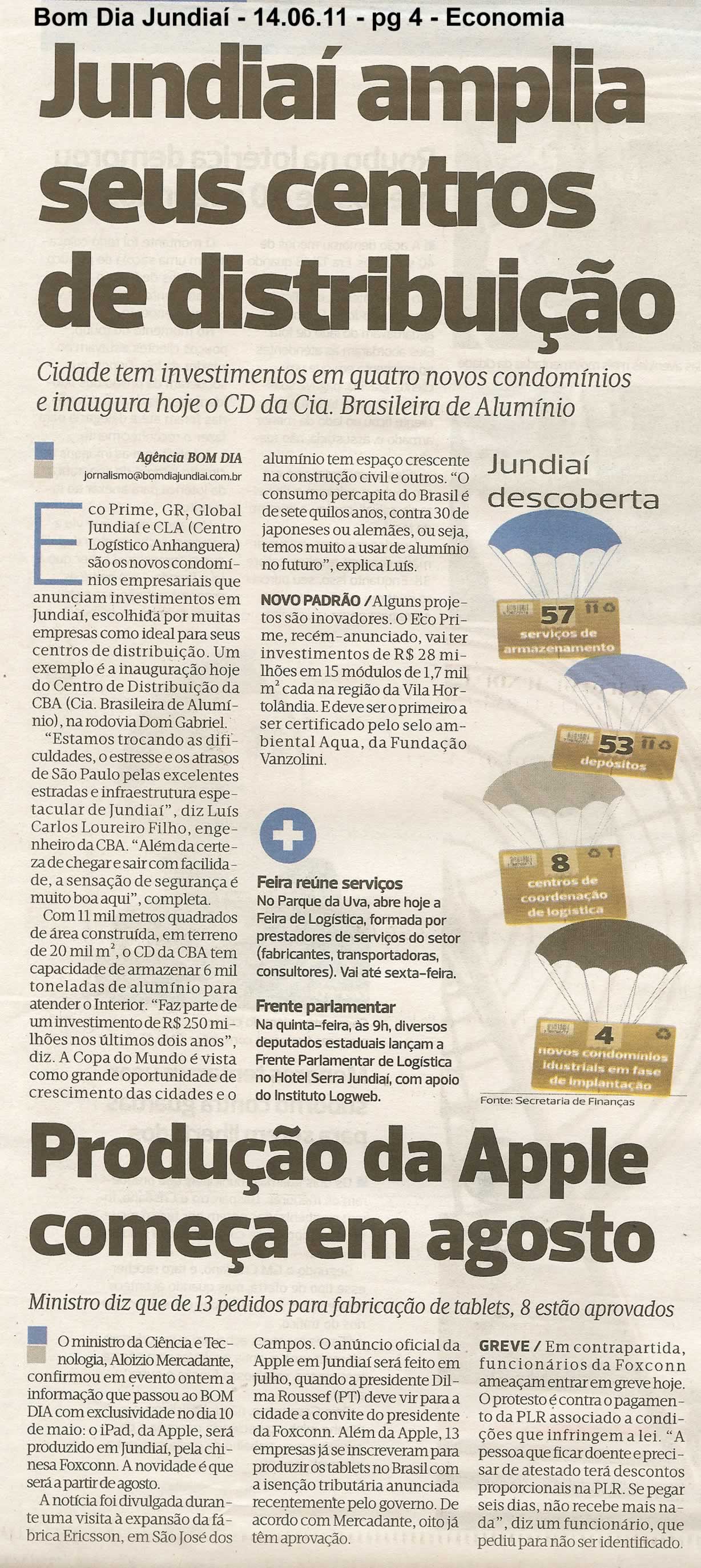 Bom Dia Jundiaí - 14/06/2011