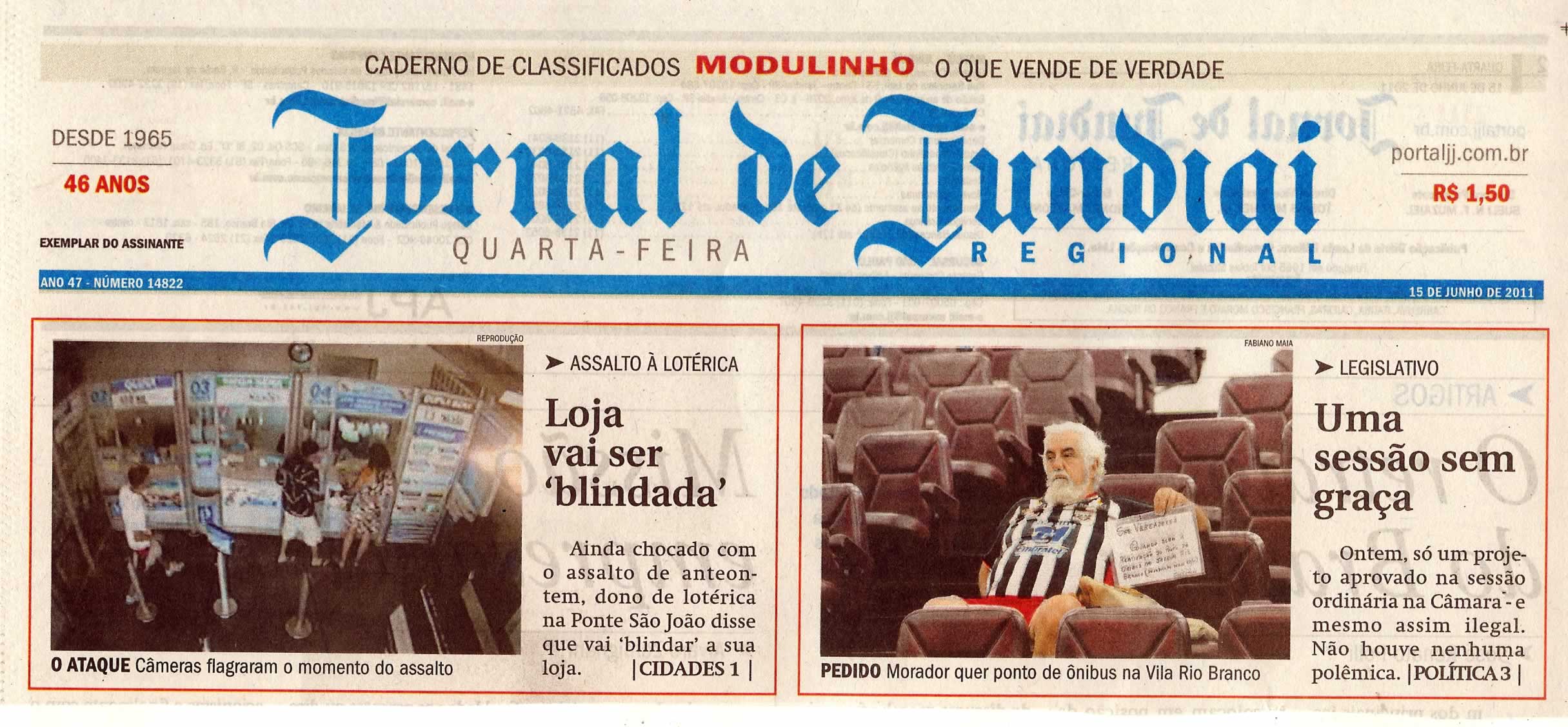 Jornal de Jundiaí - 15/06/2011