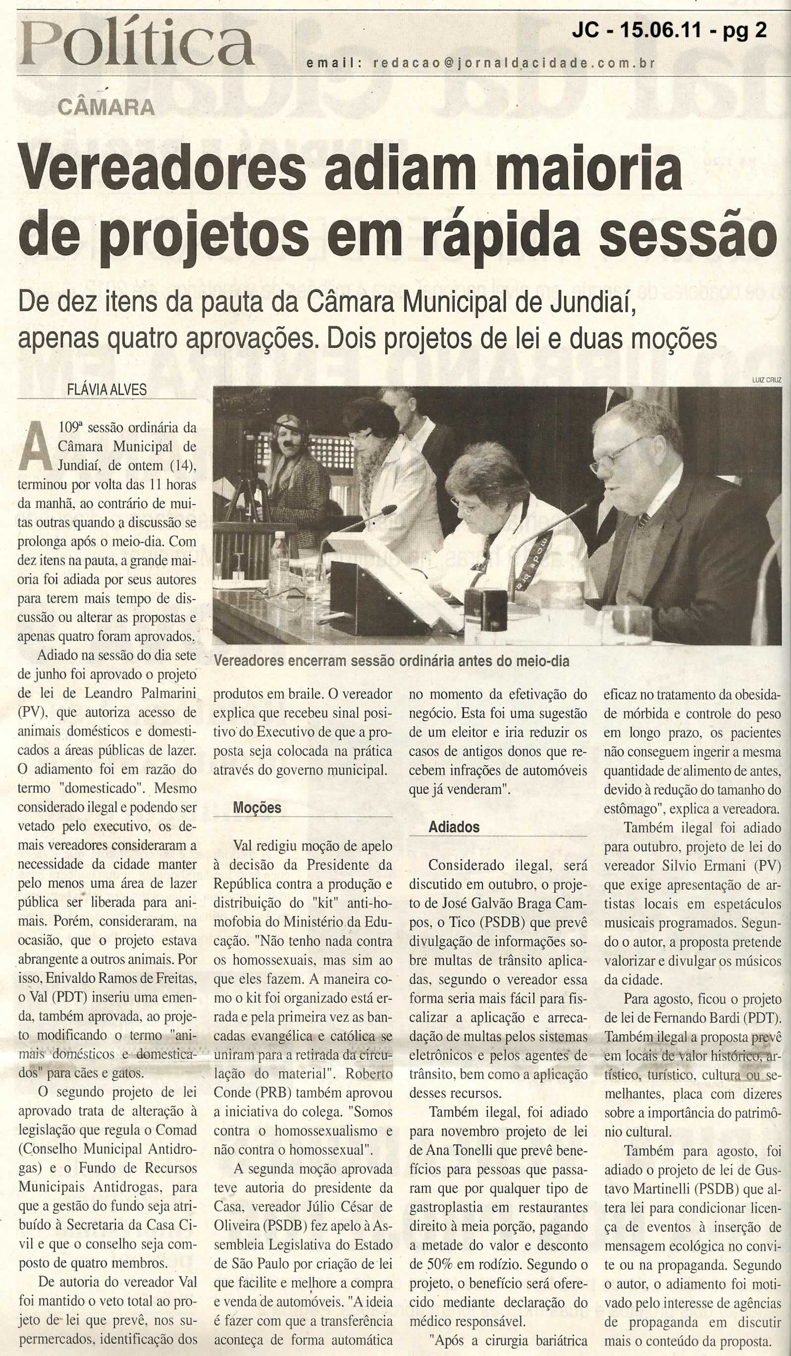 Jornal da Cidade - 15/06/2011