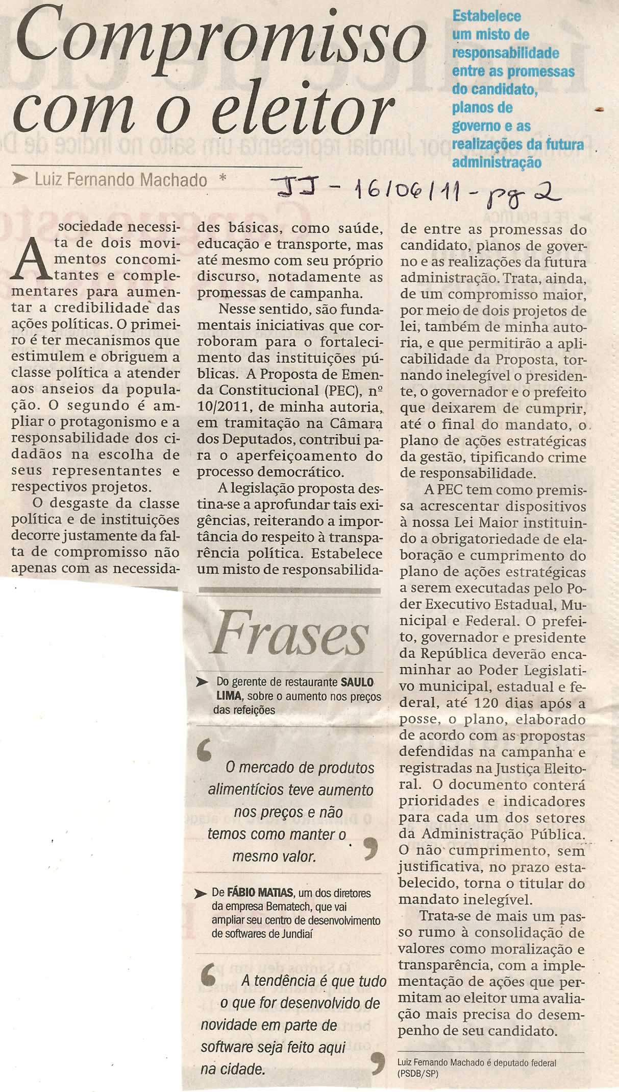 Jornal de Jundiaí - 16/06/2011