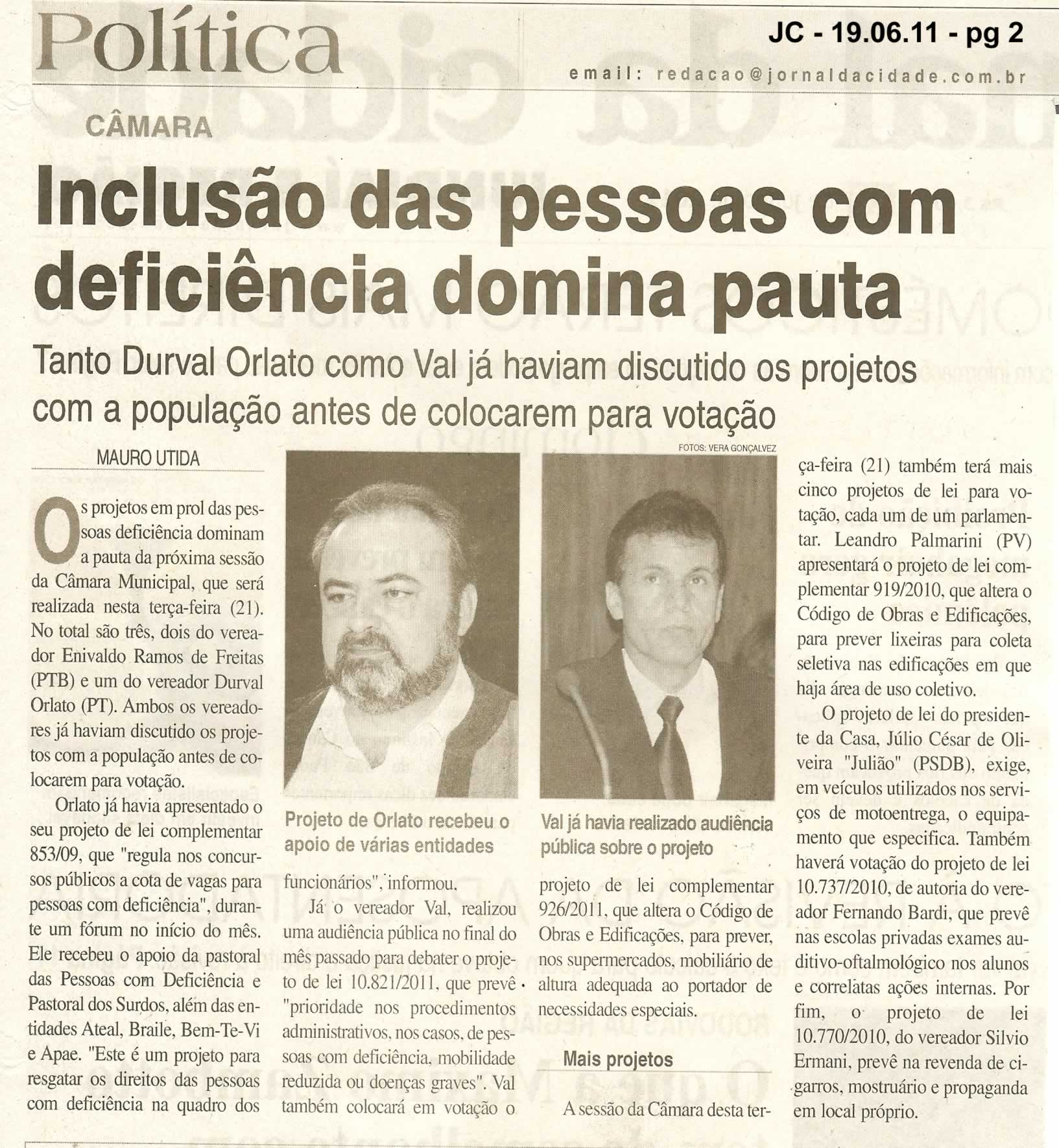 Jornal da Cidade - 19/06/2011