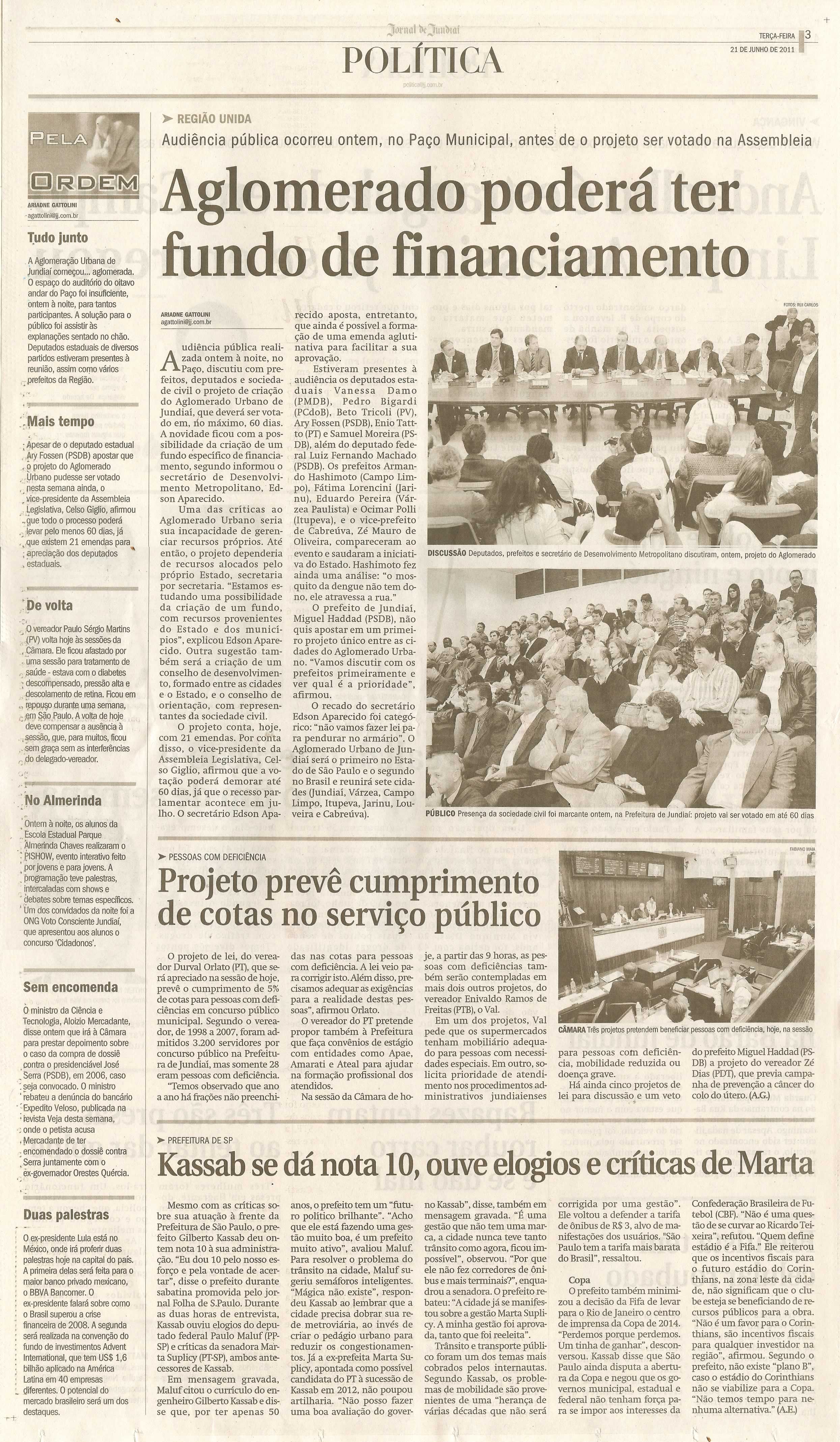 Jornal de Jundiaí - 21/06/2011