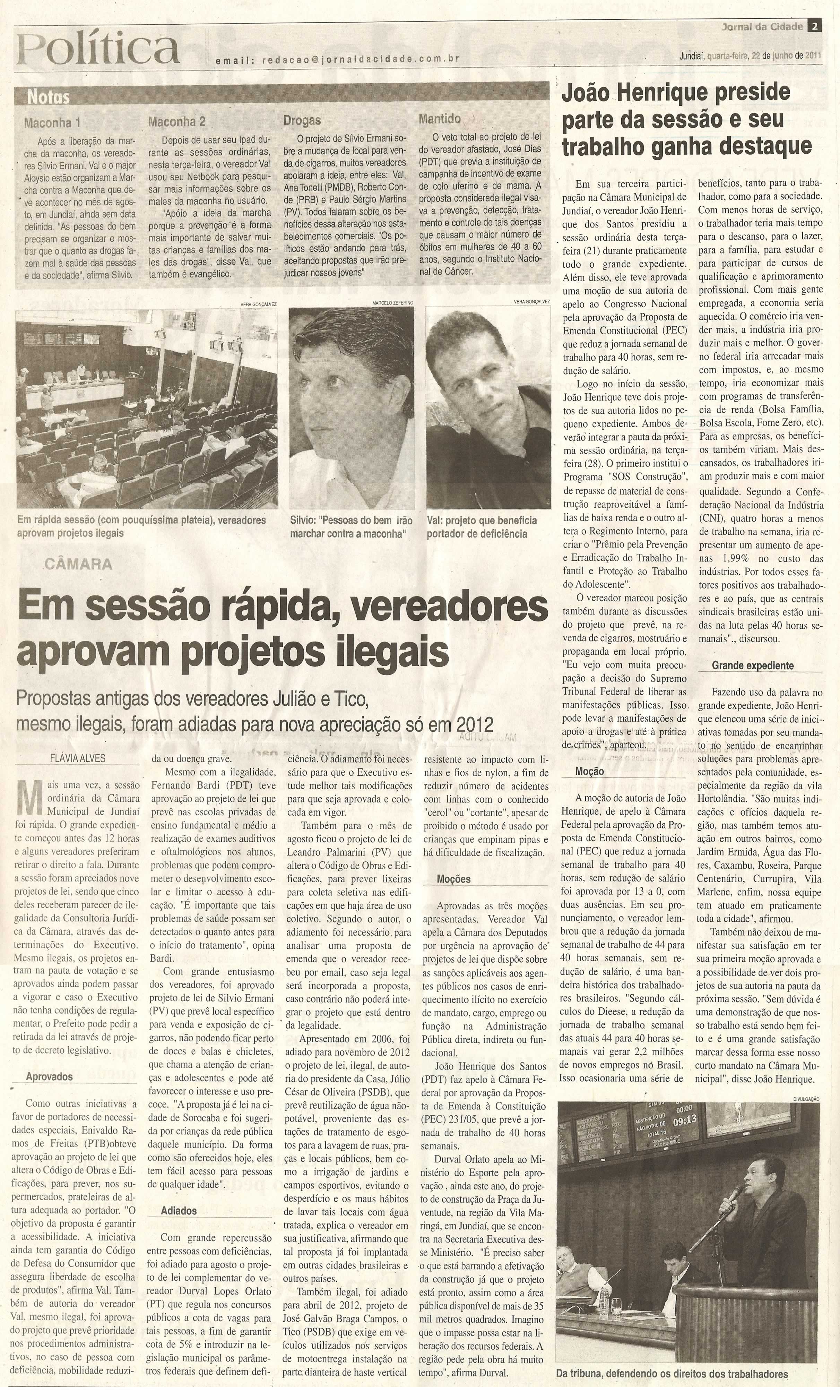 Jornal da Cidade - 22/06/2011
