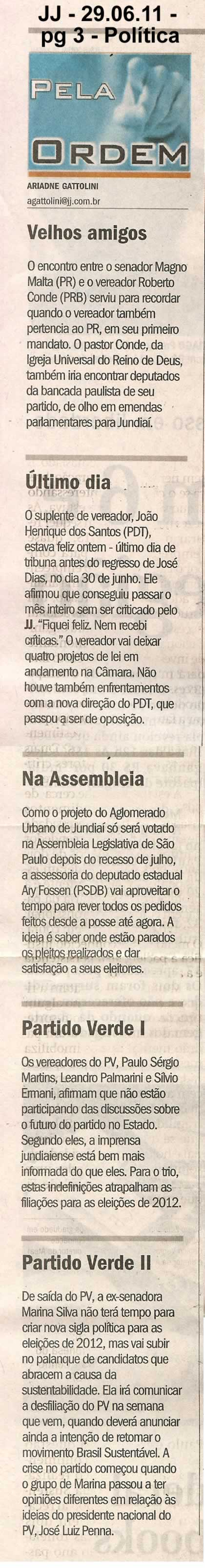 Jornal de Jundiaí - 29/06/2011