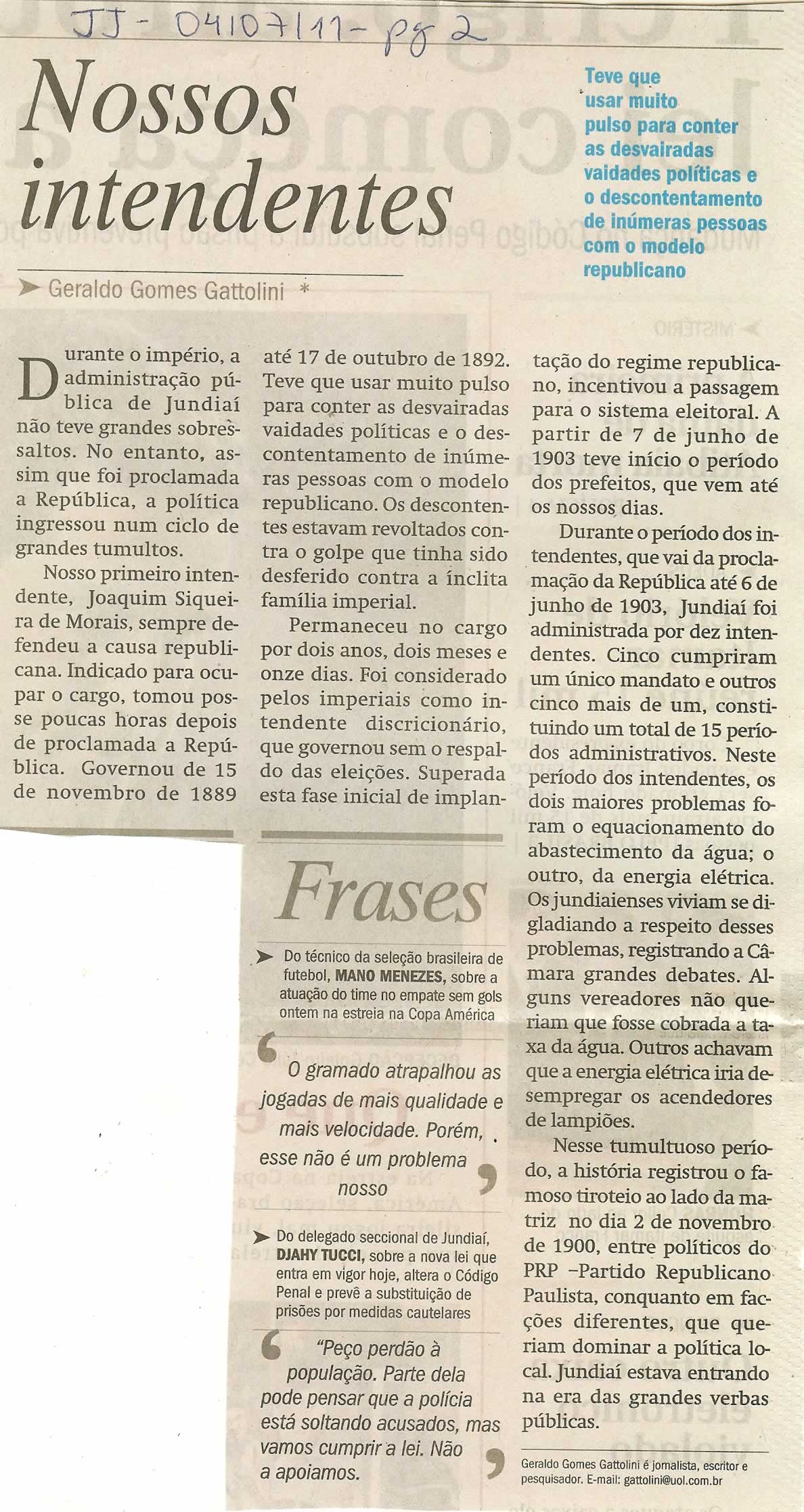 Jornal de Jundiaí - 04/07/2011