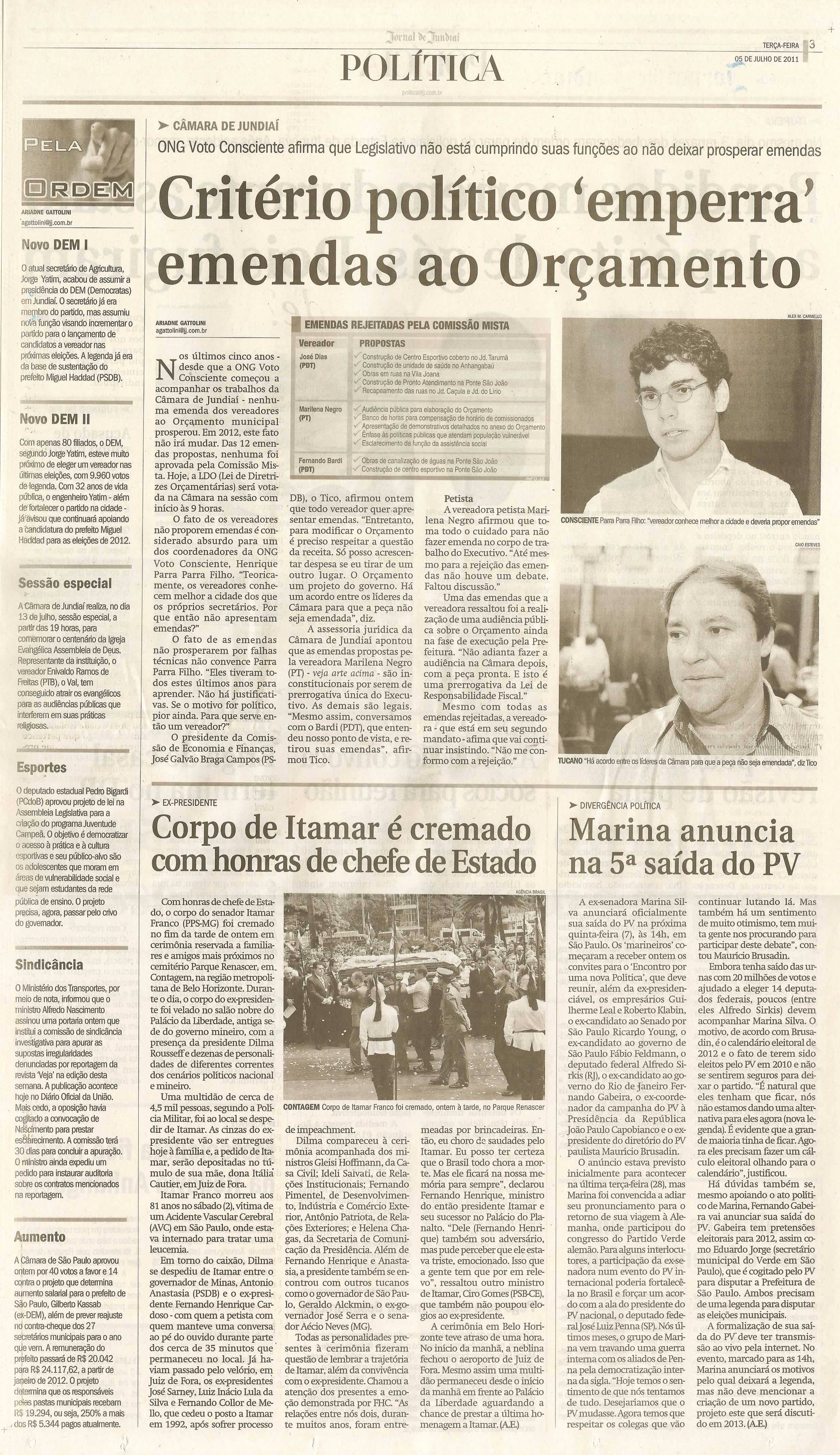 Jornal de Jundiaí - 05/07/2011