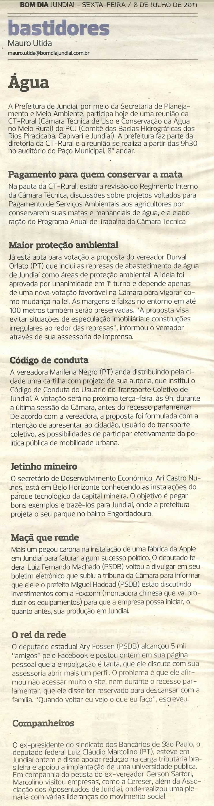 Bom Dia Jundiaí - 08/07/2011