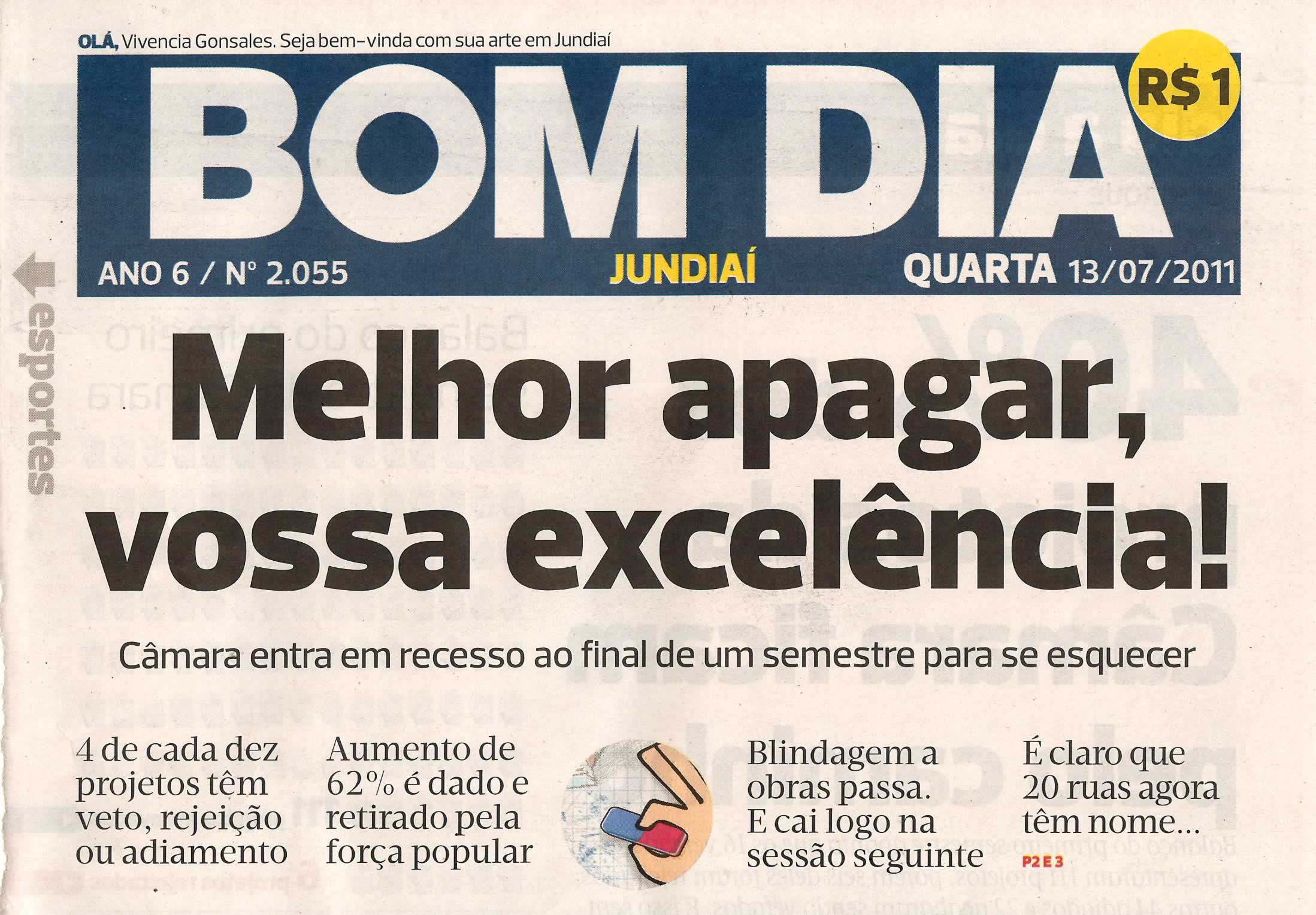 Bom Dia Jundiaí - 13/07/2011