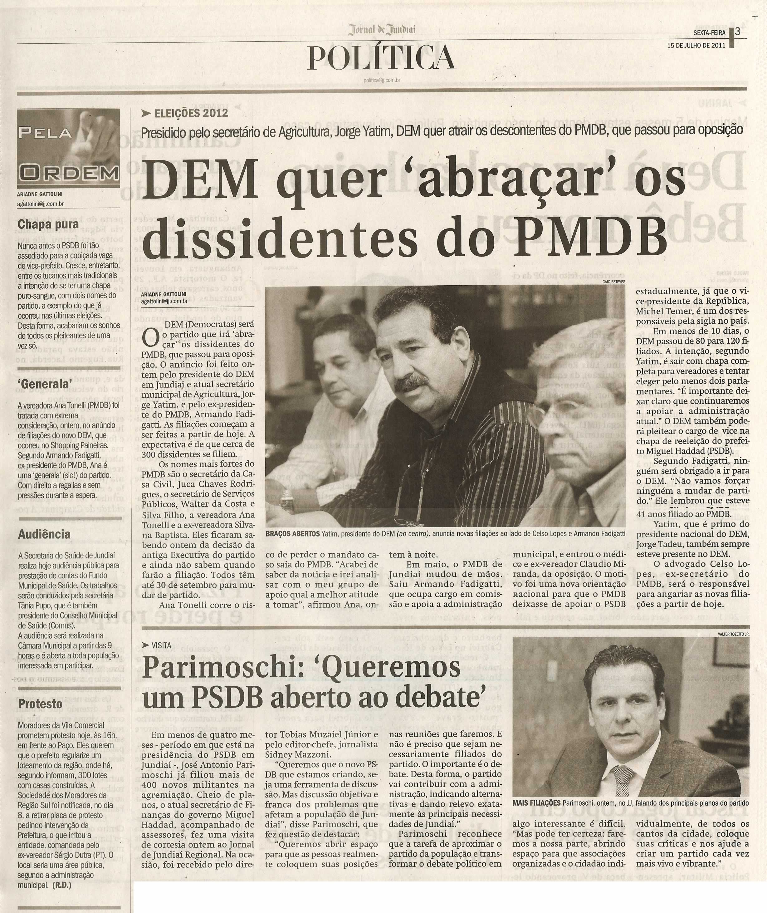 Jornal de Jundiaí - 15/07/2011