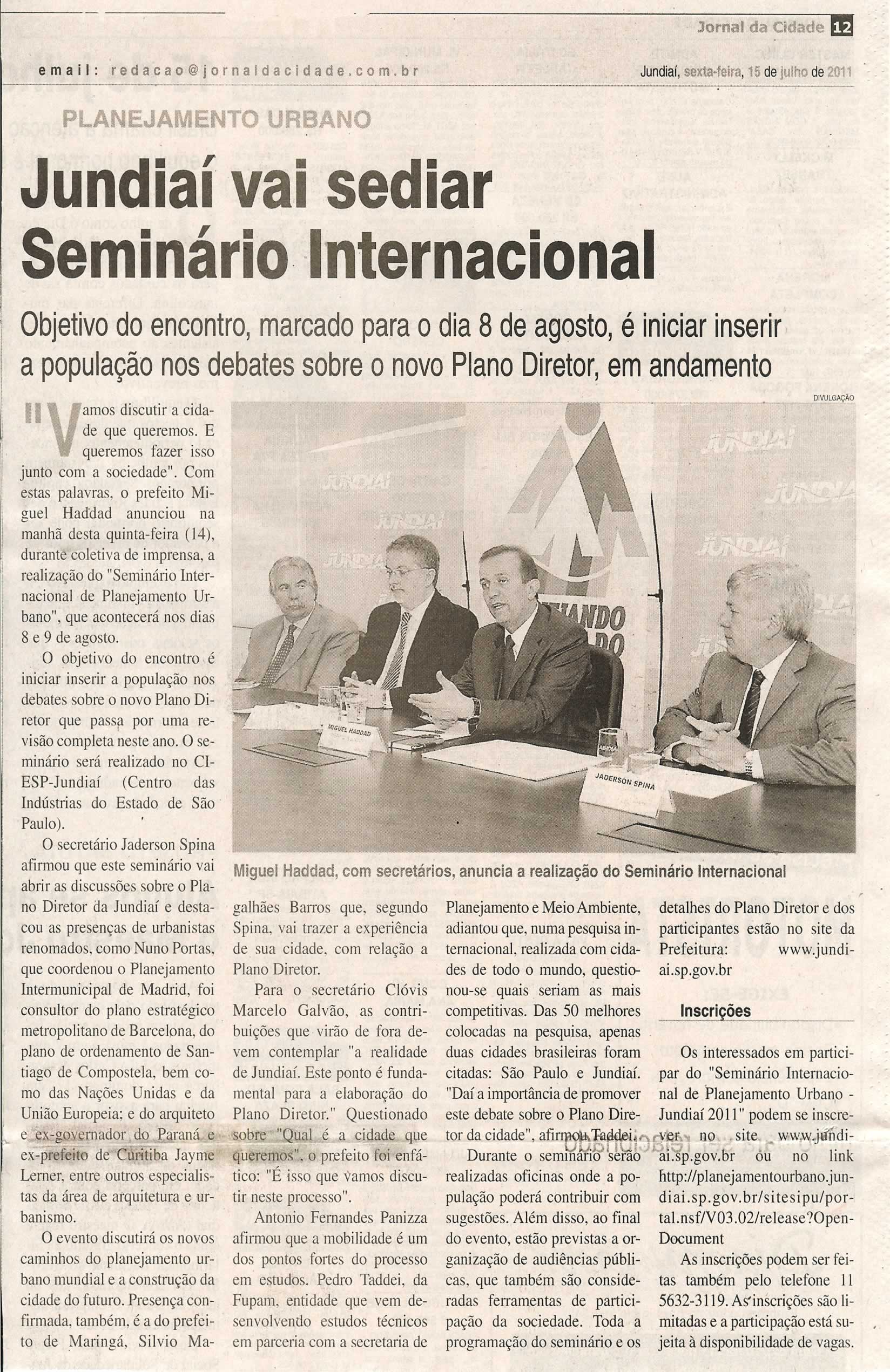 Jornal da Cidade - 15/07/2011