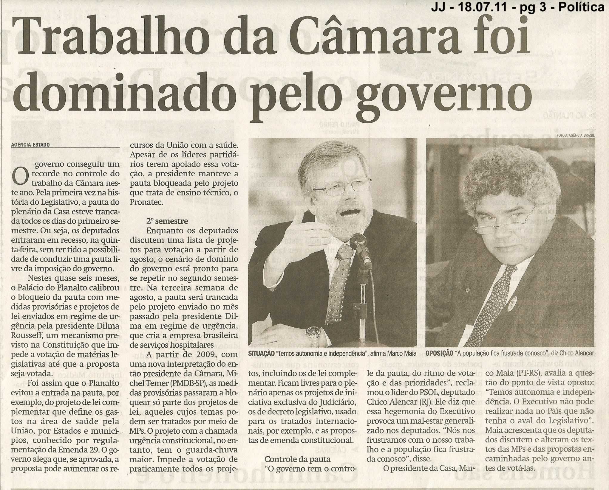 Jornal de Jundiaí - 18/07/2011