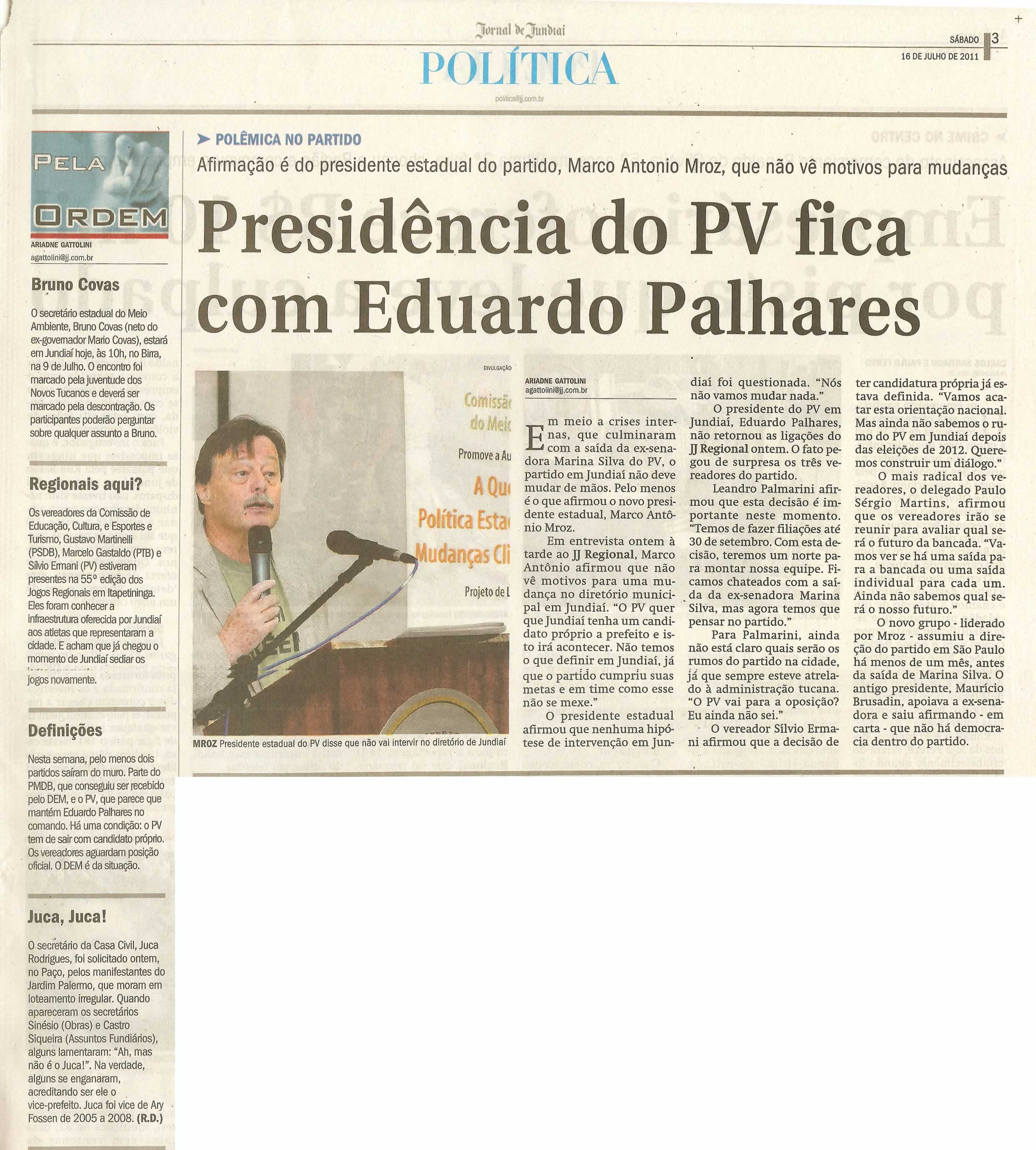 Jornal de Jundiaí - 16/07/2011