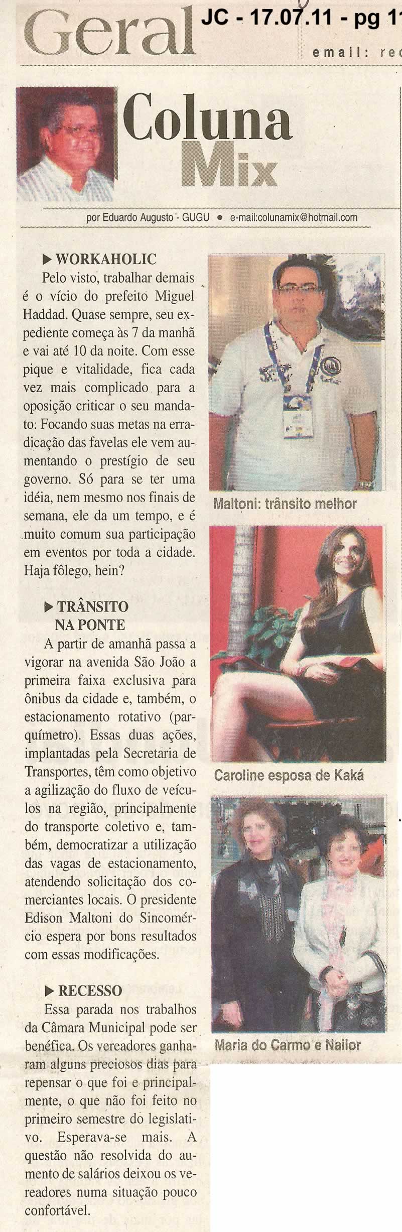 Jornal da Cidade - 17/07/2011