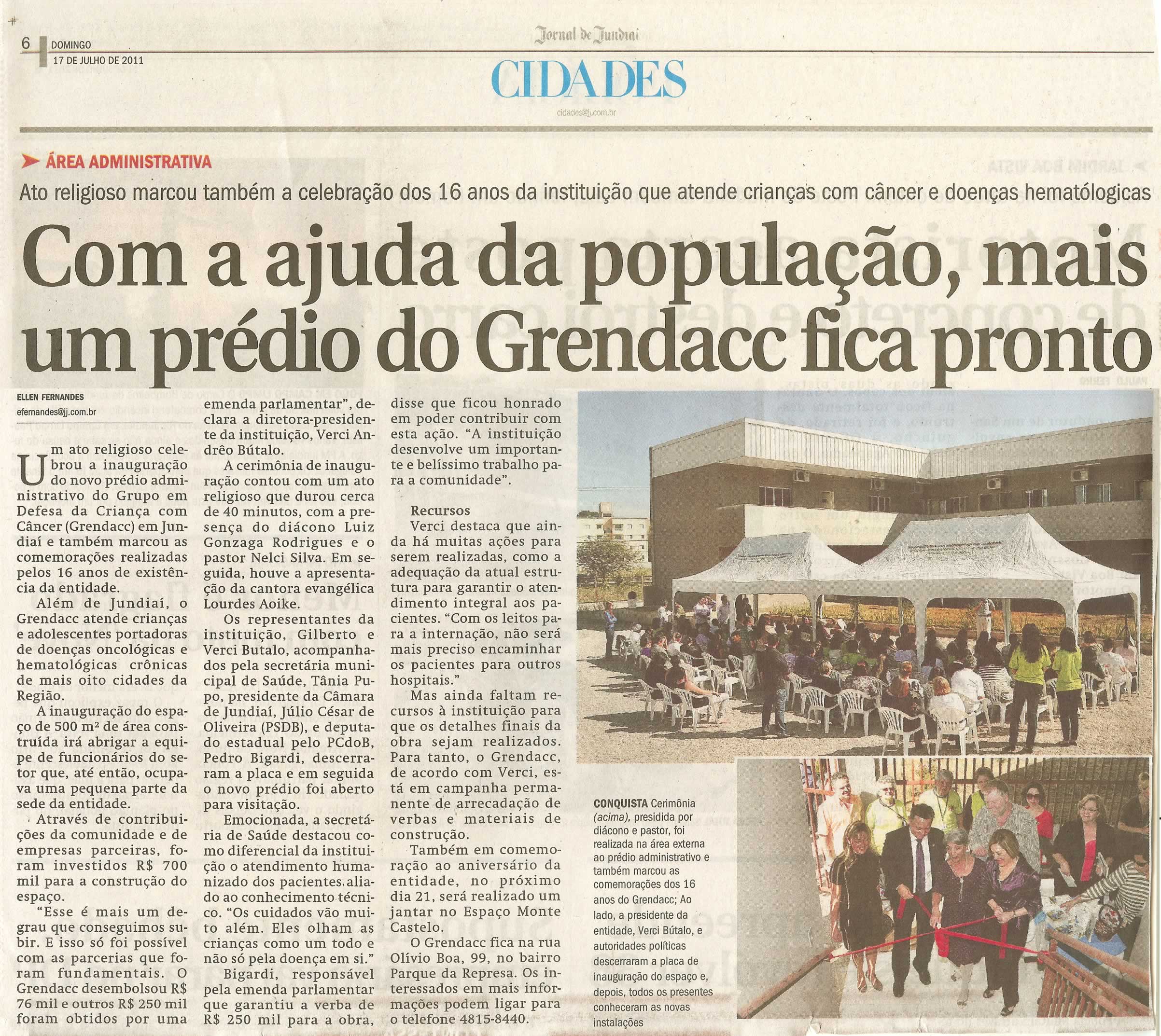 Jornal de Jundiaí - 17/07/2011