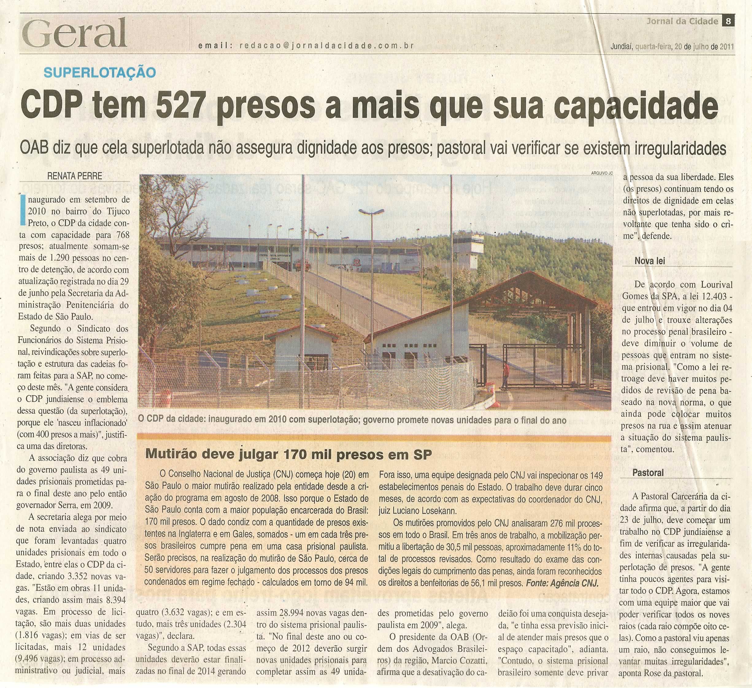 Jornal da Cidade - 20/07/2011