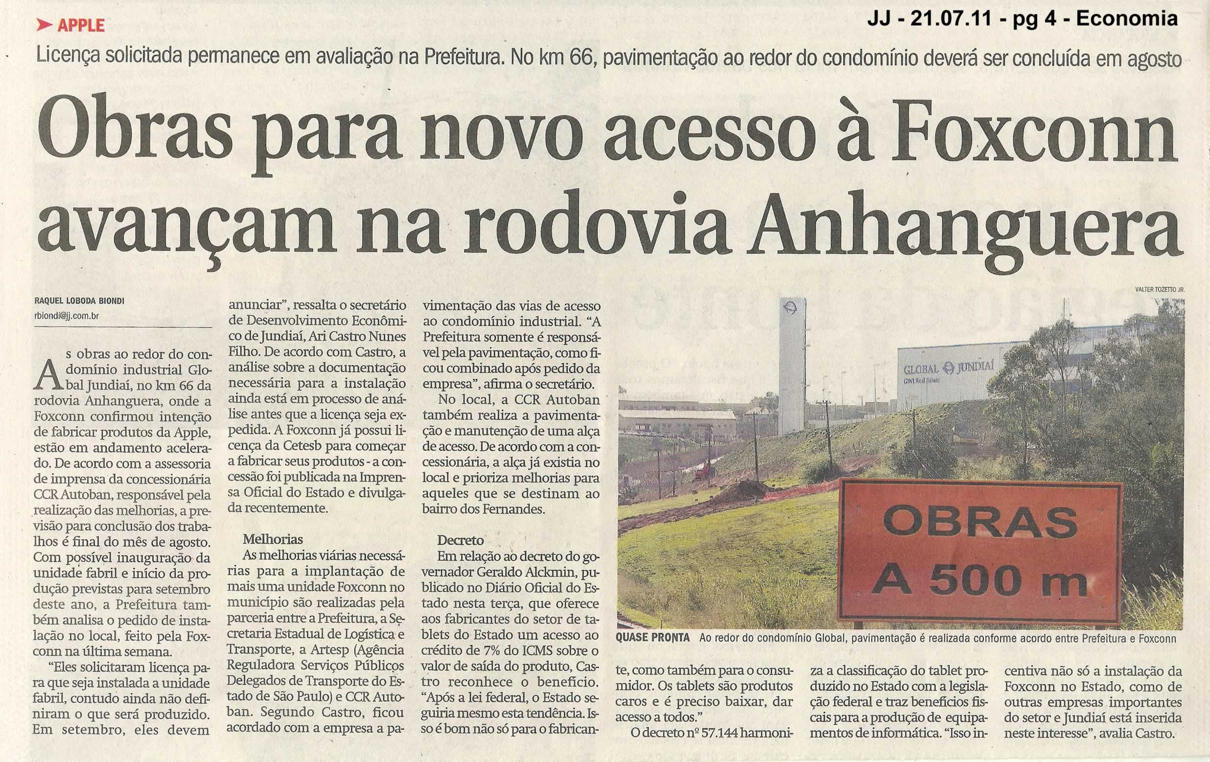 Jornal de Jundiaí - 21/07/2011