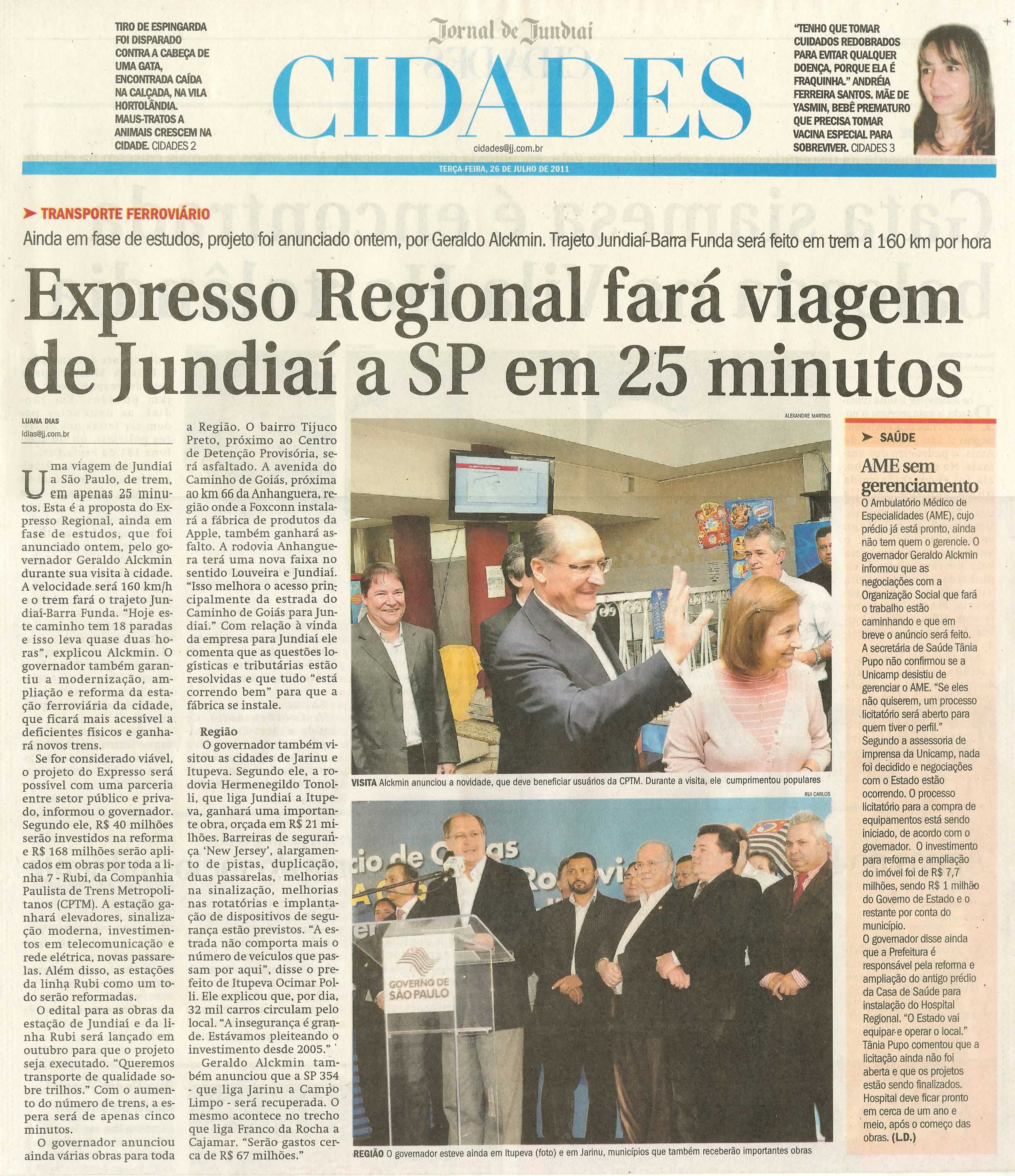 Jornal de Jundiaí - 26/07/2011
