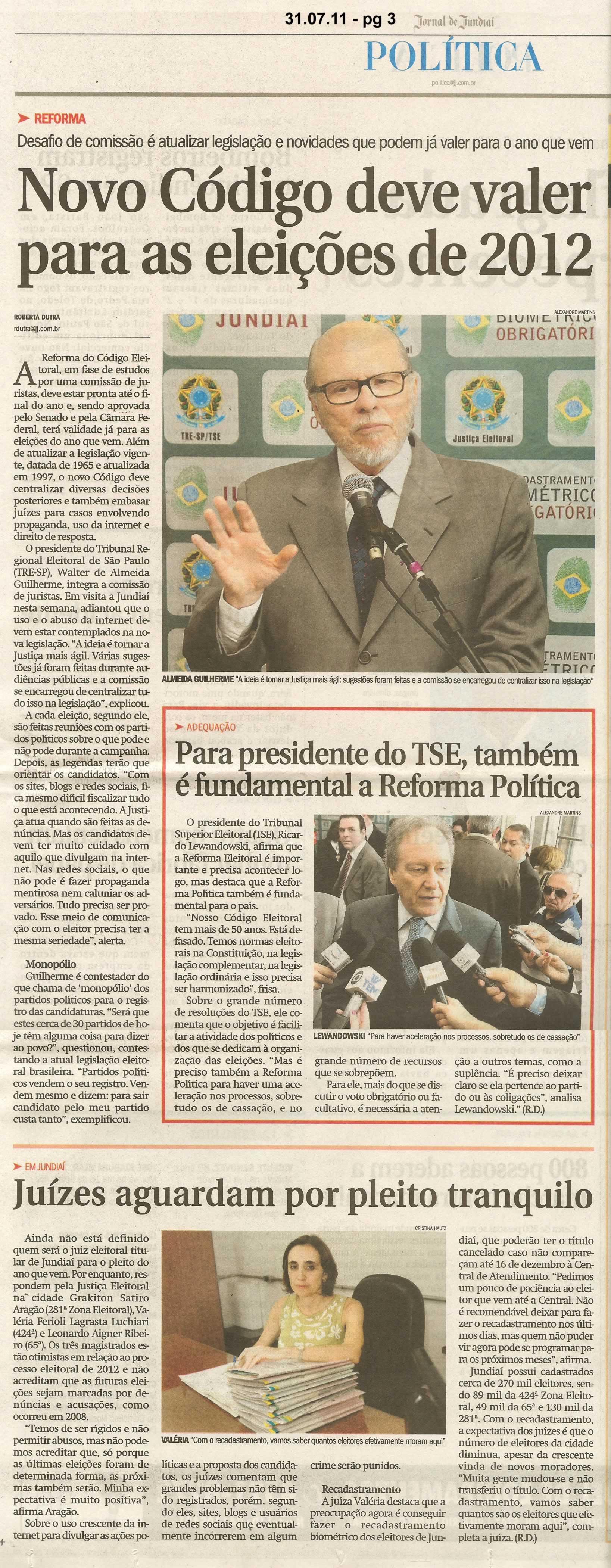 Jornal de Jundiaí - 31/07/2011