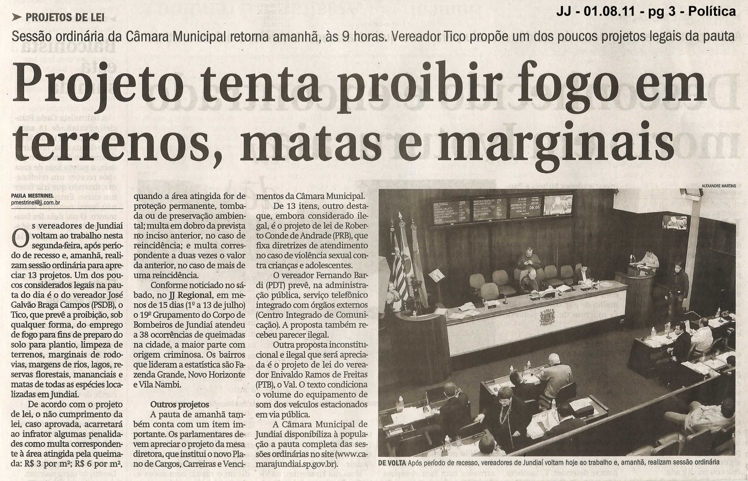 Jornal de Jundiaí - 01/08/2011