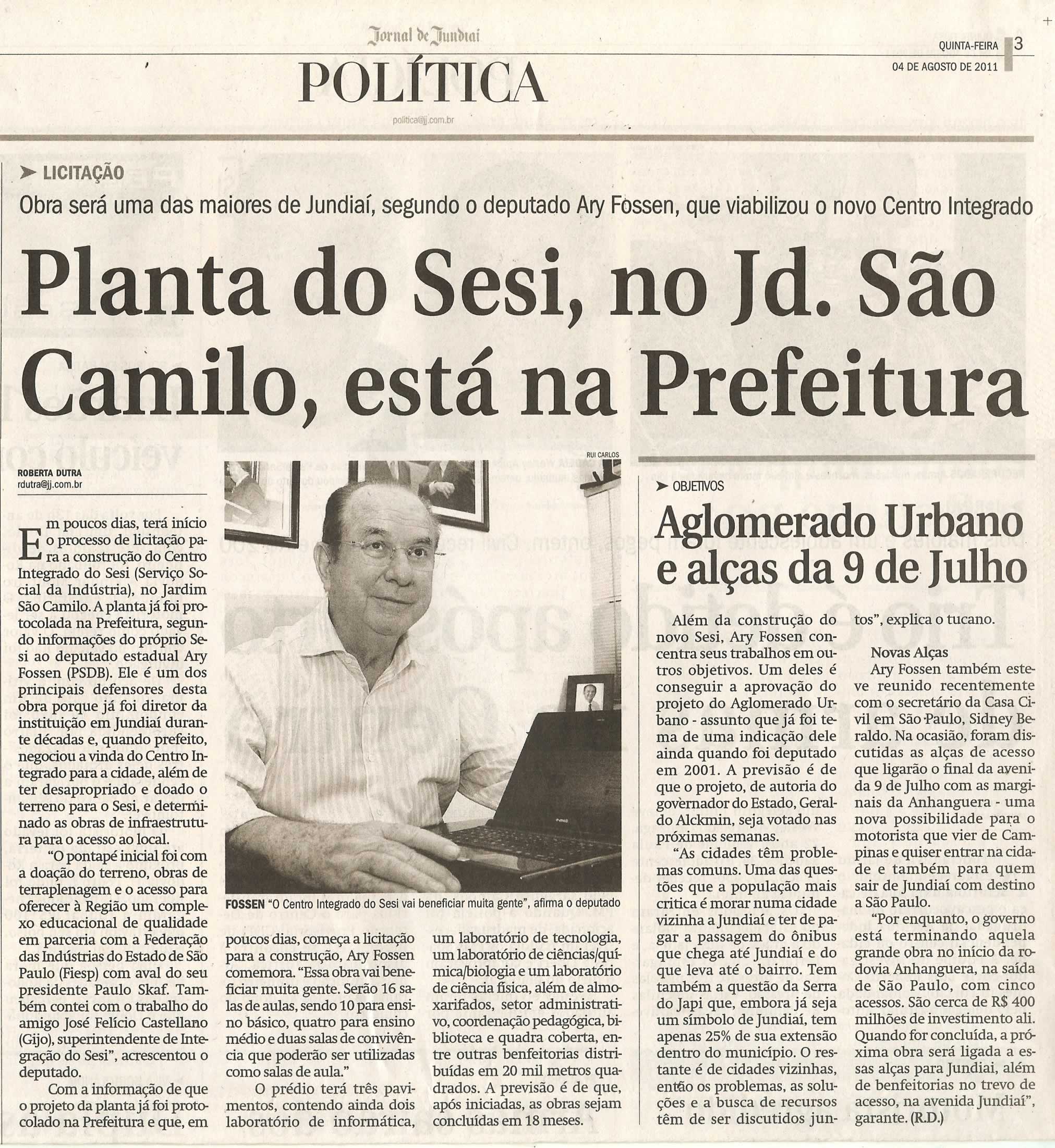 Jornal de Jundiaí - 04/08/2011